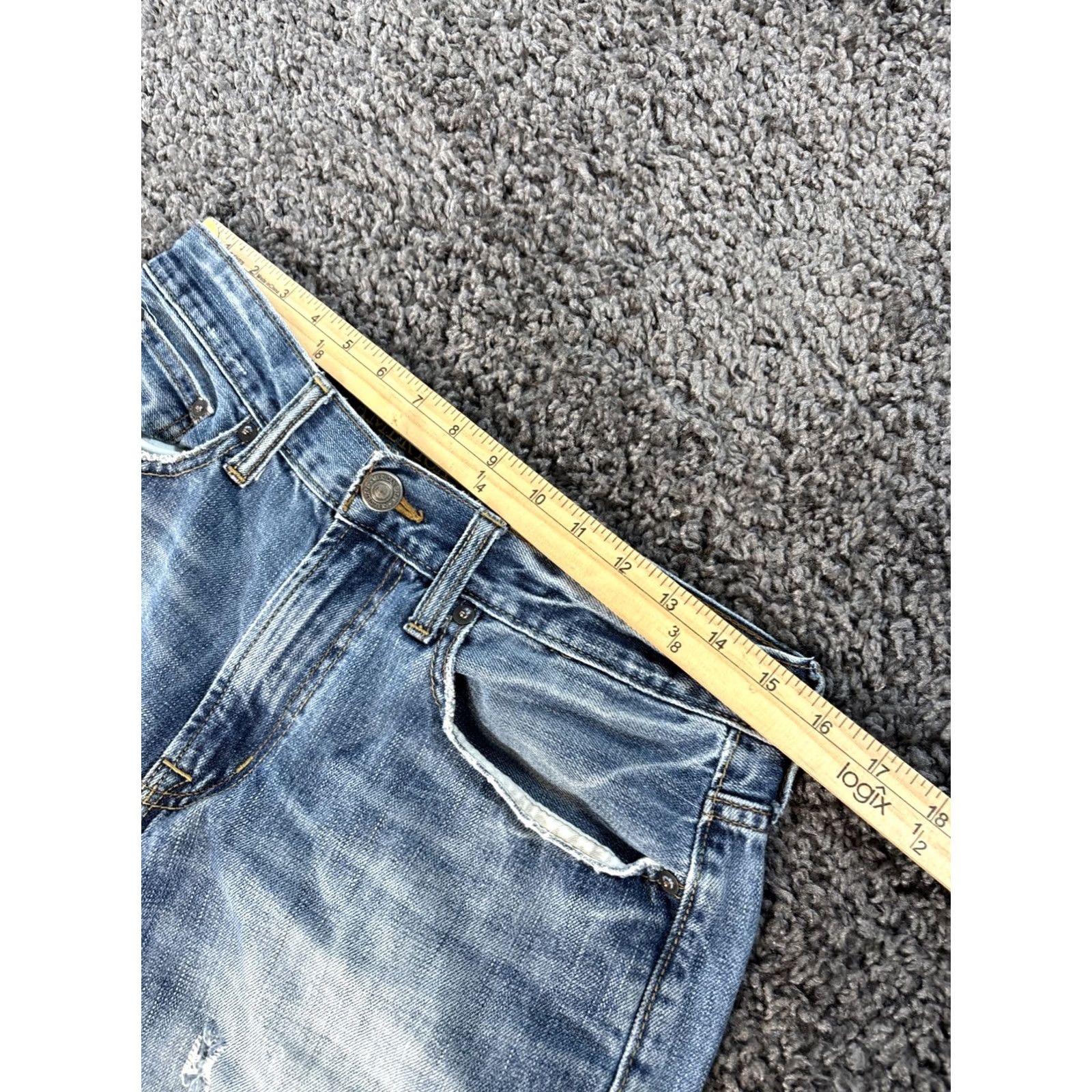 American Eagle Outfitters VINTAGE American Eagle Outfitters Jeans Original Straight 90s Men 32x28 Blue Denim Cotton Regular Straight 5-Pocket Zipper Baggy Distressed Size US 32 / EU 48 - 4 Thumbnail