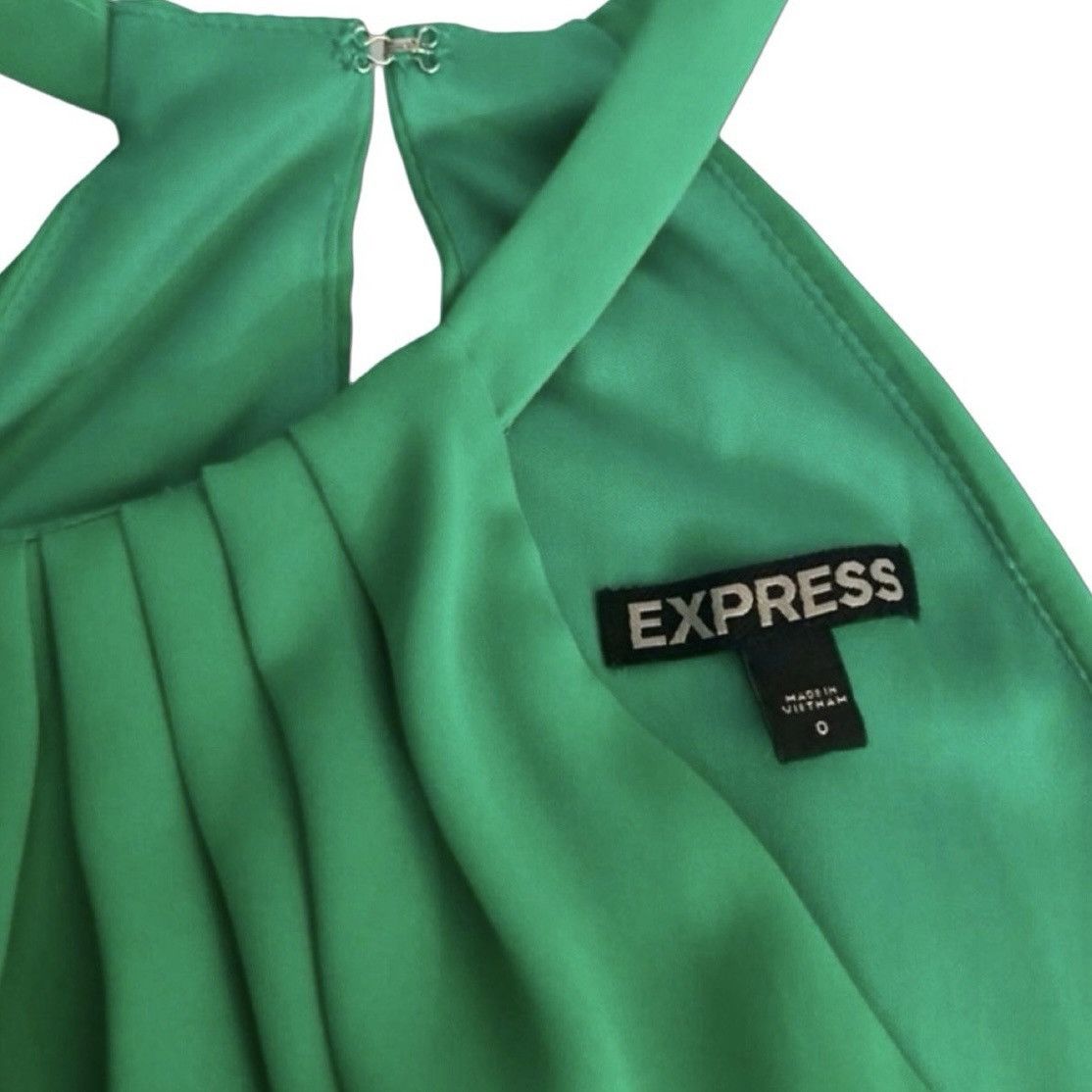 Express Express Halter Mini Dress Green Chiffon Dress Size 0 XS Size XS / US 0-2 / IT 36-38 - 5 Thumbnail
