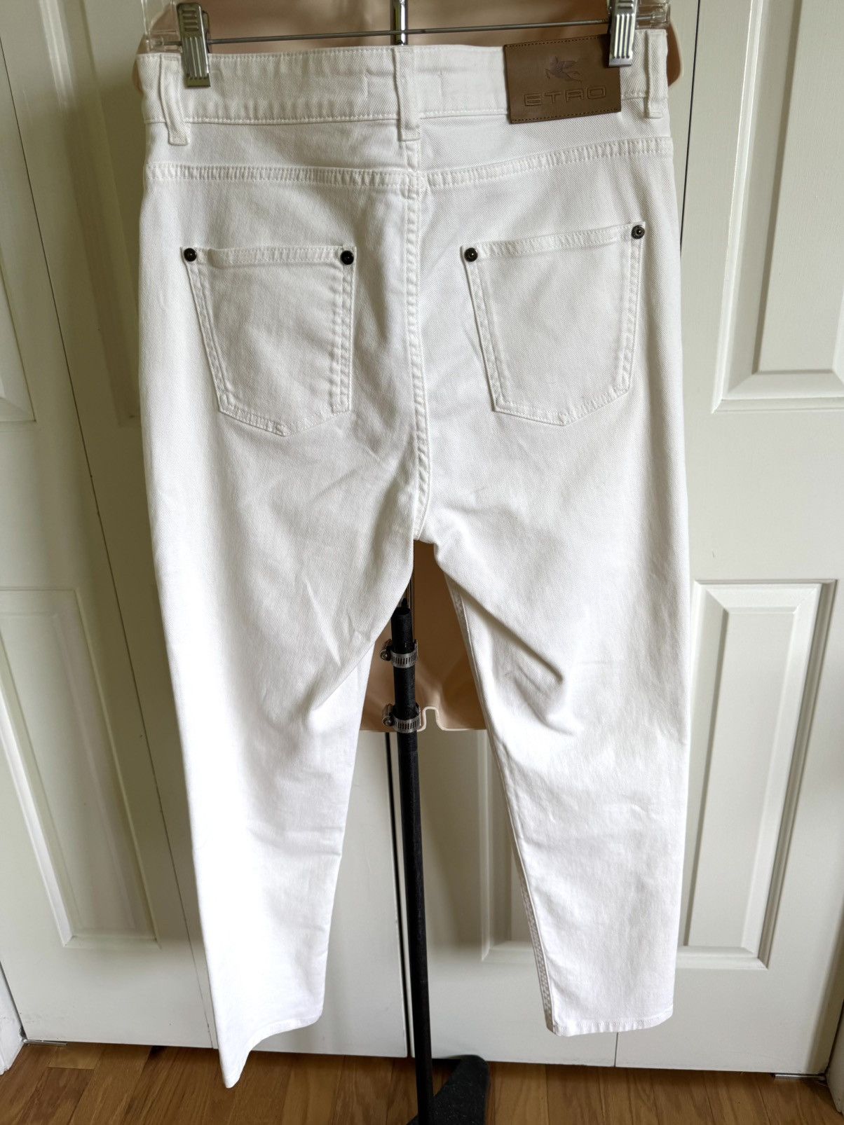Etro ETRO Women White Embroidered Skinny Jeans 29 NWOT Size 29" - 9 Thumbnail