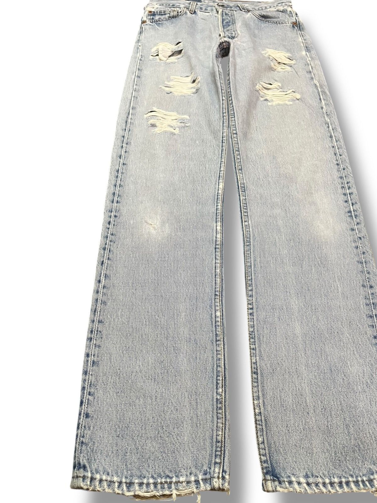 Levi's Vintage Clothing Vintage Levi’s 501 Faded Distressed Denim Size US 28 / EU 44 - 3 Thumbnail