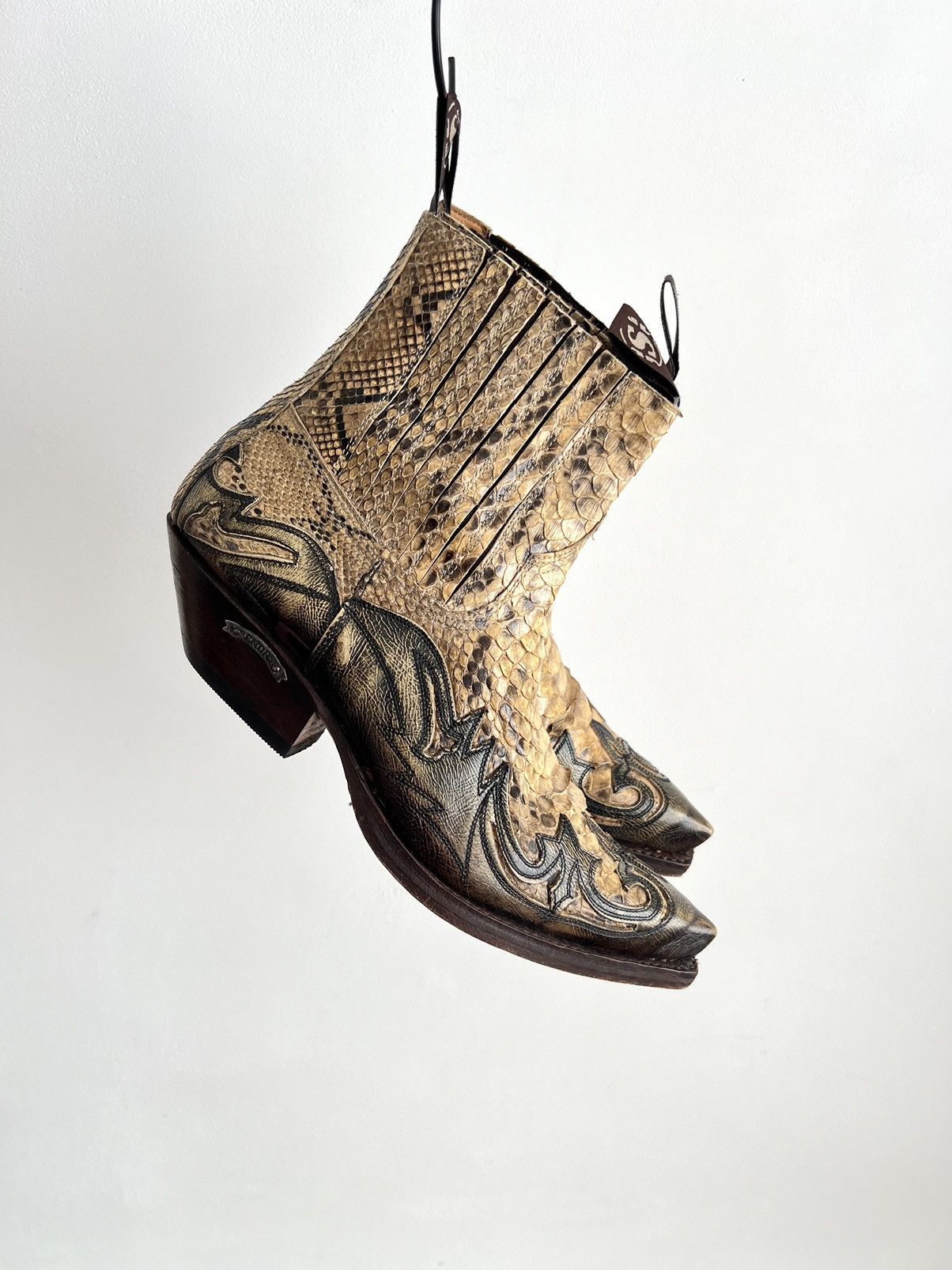 Sendra 🔥Sendra 4660 Genuine Python Snakeskin Leather Western Boots Size US 9.5 / EU 42-43 - 1 Thumbnail