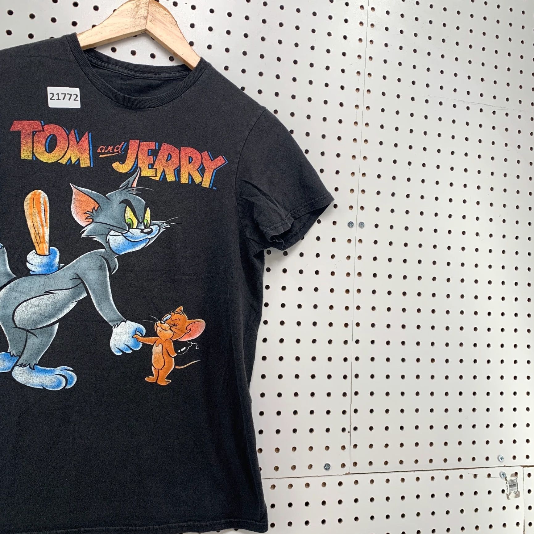 Vintage Tom And Jerry Shirt Black Womens Medium 17x25 Cartoon Tee Short Sleeve Size M / US 6-8 / IT 42-44 - 4 Thumbnail