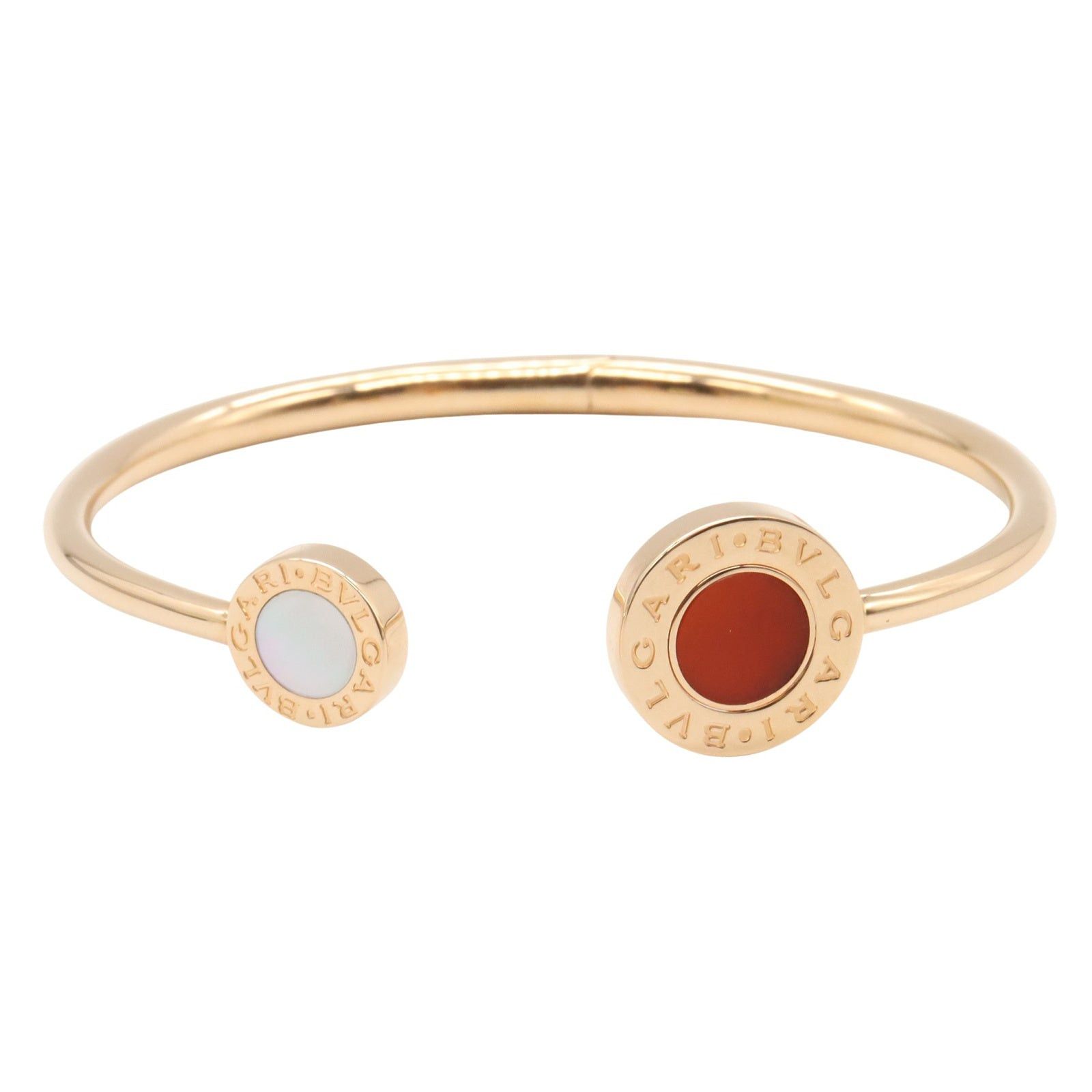 Bvlgari Bvlgari Bulgari Bangle Carnelian Mop K18Pg (Pink Gold) Mother Of Pearl/Carnelian Red White Size ONE SIZE - 1 Thumbnail