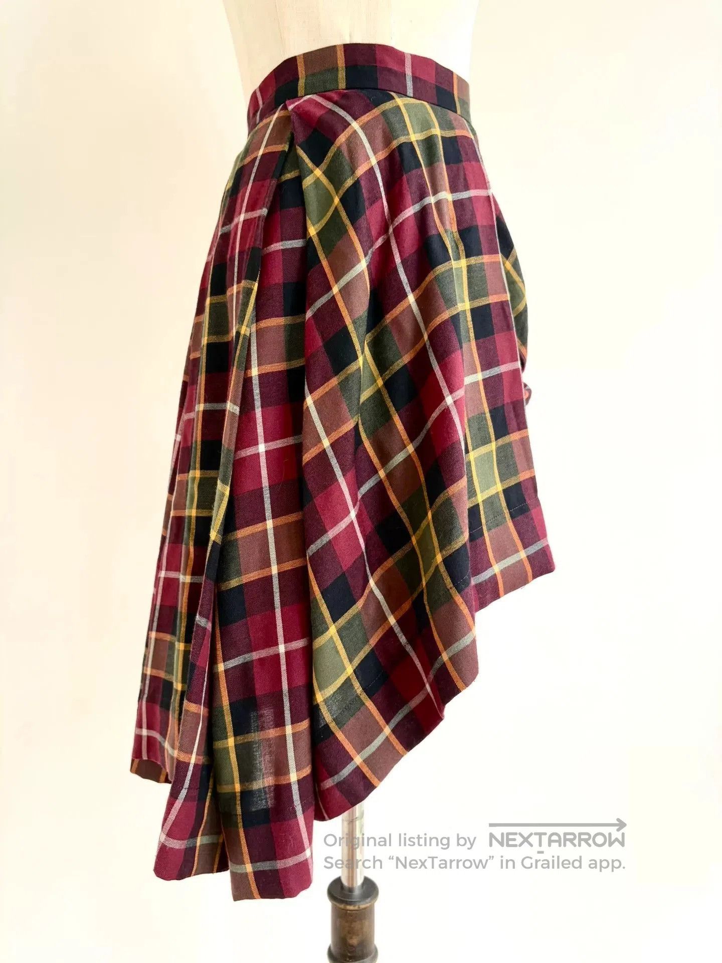Vivienne Westwood vivienne westwood plaid asymmetrical silk skirt. Size 22" - 4 Thumbnail