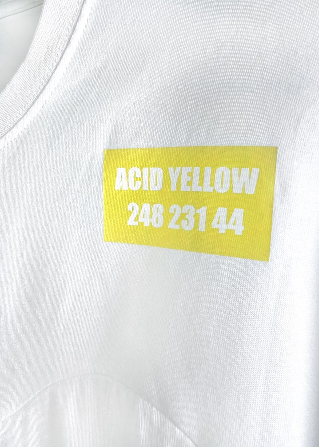 MSGM MSGM White Dress T-Shirt with Neon Yellow Detail Size XS / US 0-2 / IT 36-38 - 4 Thumbnail