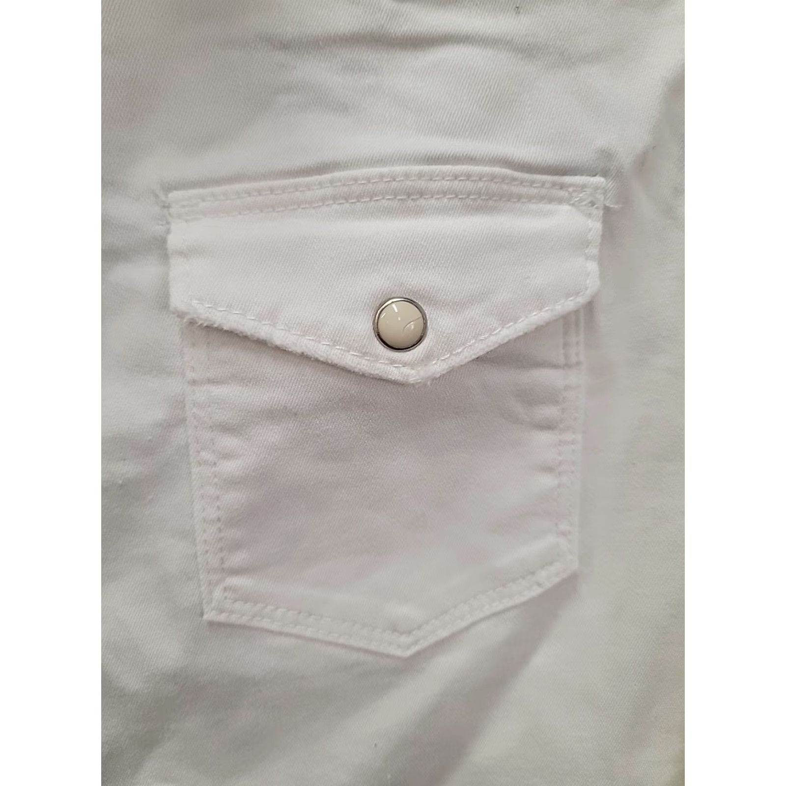Stetson Stetson Womens Shirt Western Snap Pockets Cotton Size L White Size L / US 10 / IT 46 - 4 Thumbnail