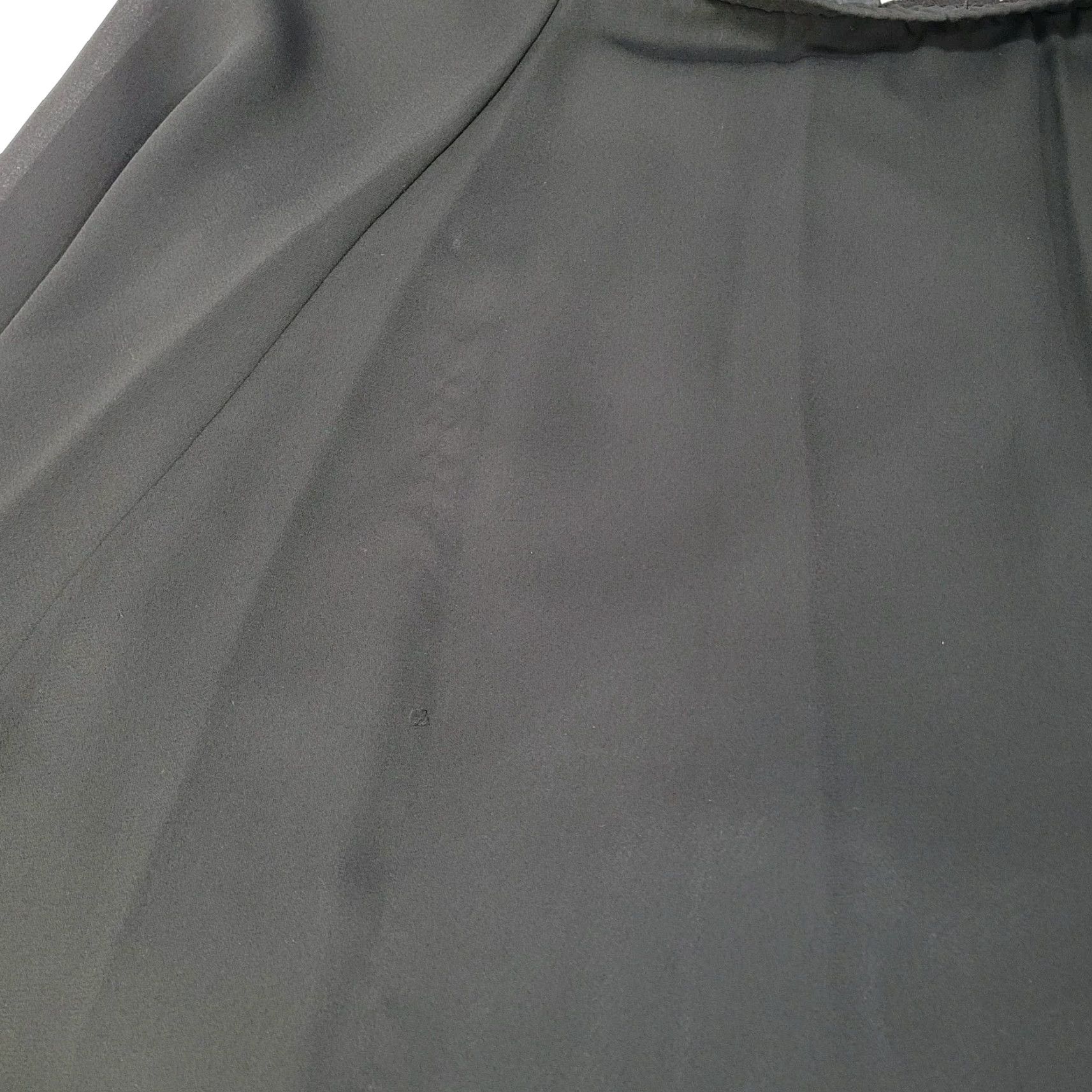 Vintage VTG Stenay Black Chiffon Lightweight Lined Pull On A-Line Midi Skirt USA 12 Size 34" / US 12 / IT 48 - 5 Thumbnail