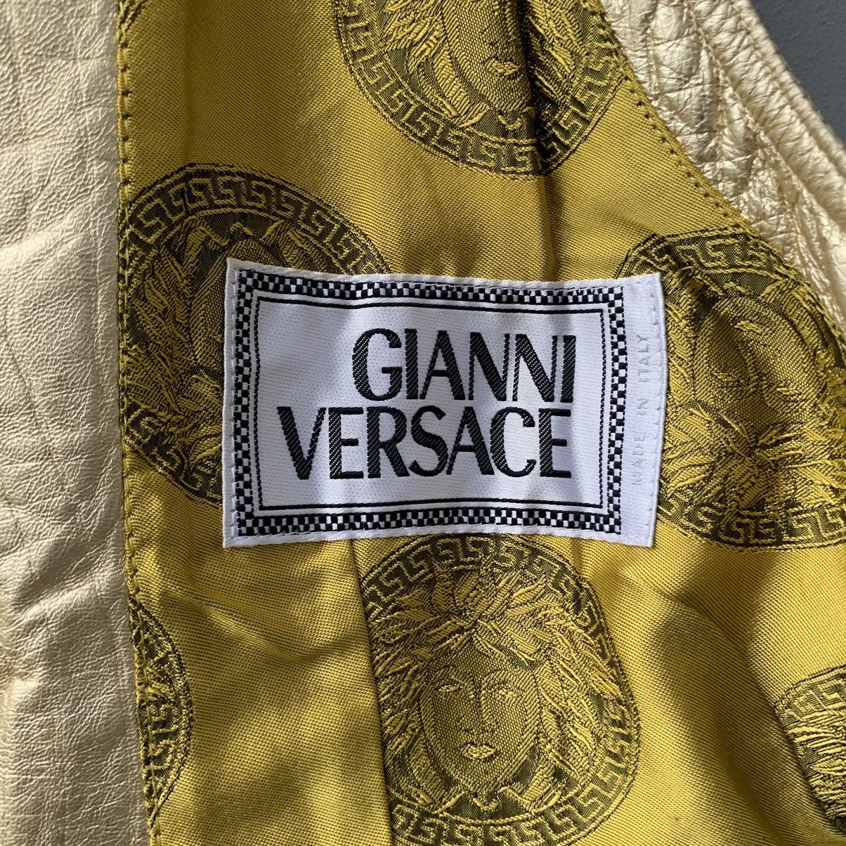 Versace RARE VINTAGE GIANNI VERSACE LEATHER GOLD VEST Size US M / EU 48-50 / 2 - 10 Thumbnail