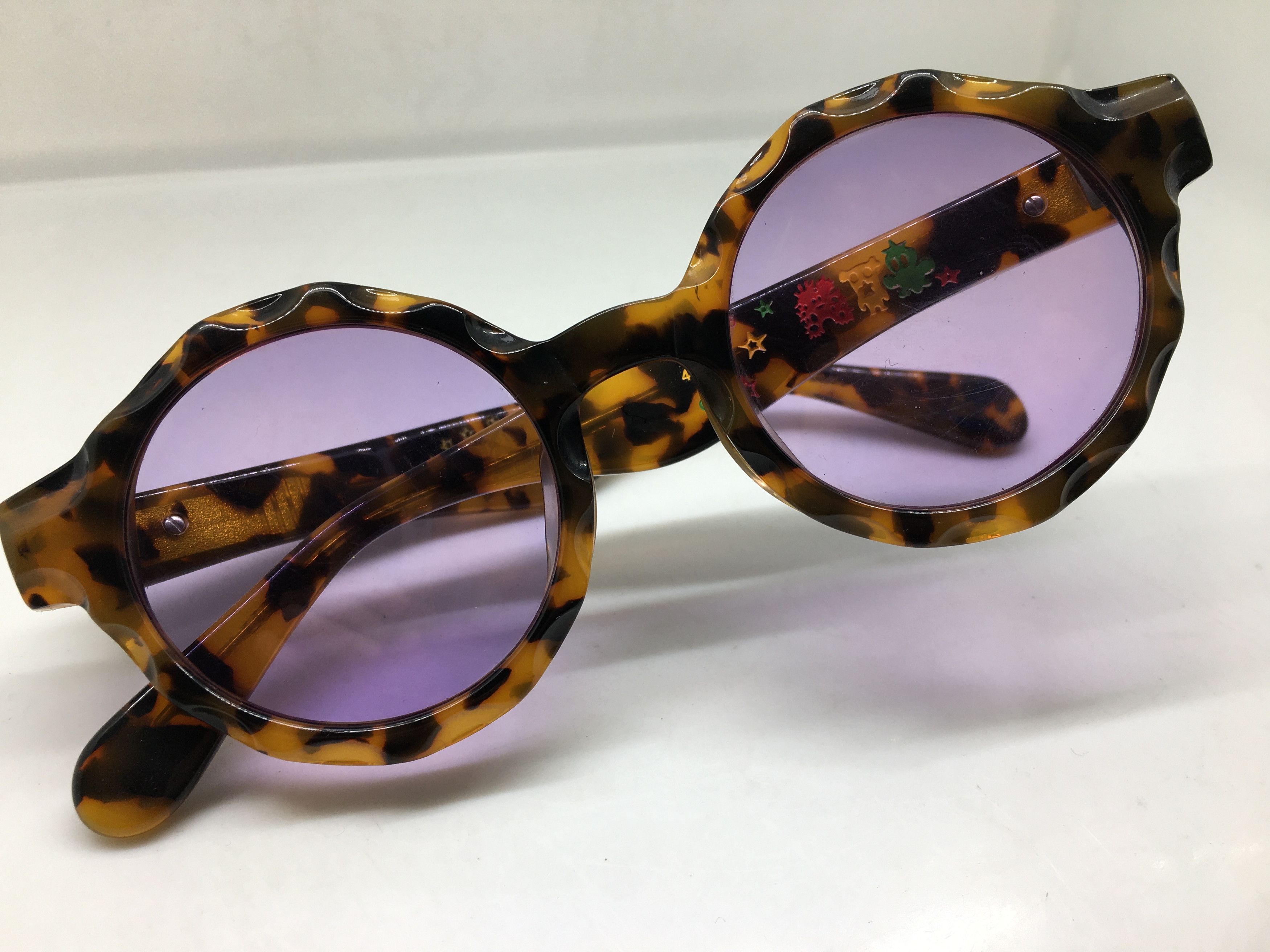 Vintage Vintage HUMAN SKULL H1226 Tortoise Sunglasses Frame Size ONE SIZE - 6 Thumbnail