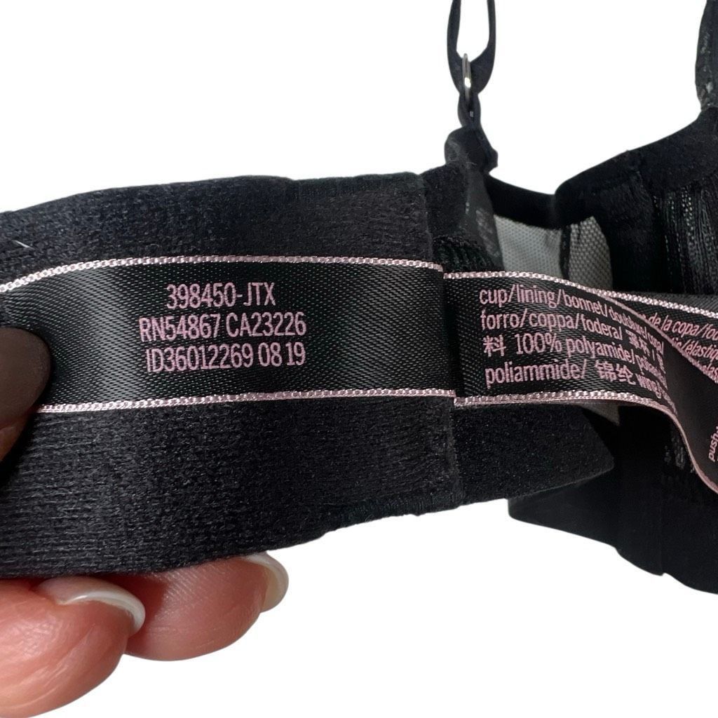 Victoria's Secret Victoria’s Secret Black Lace Push-Up Bra 32D D70 Size ONE SIZE - 12 Thumbnail