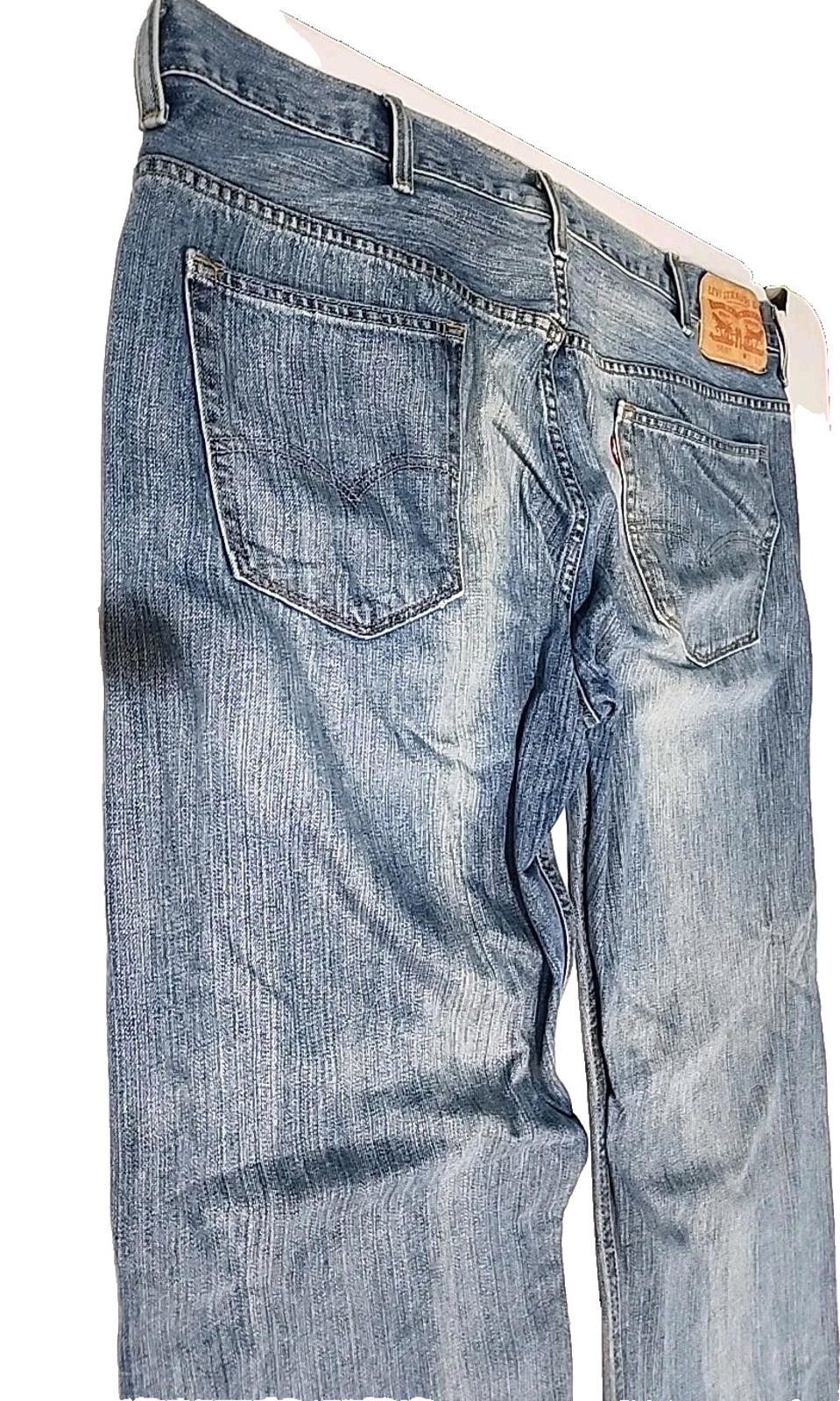 Levi's Levi's 569 Mens Jeans Actual 42Wx32L Blue Denim Size US 42 / EU 58 - 3 Thumbnail