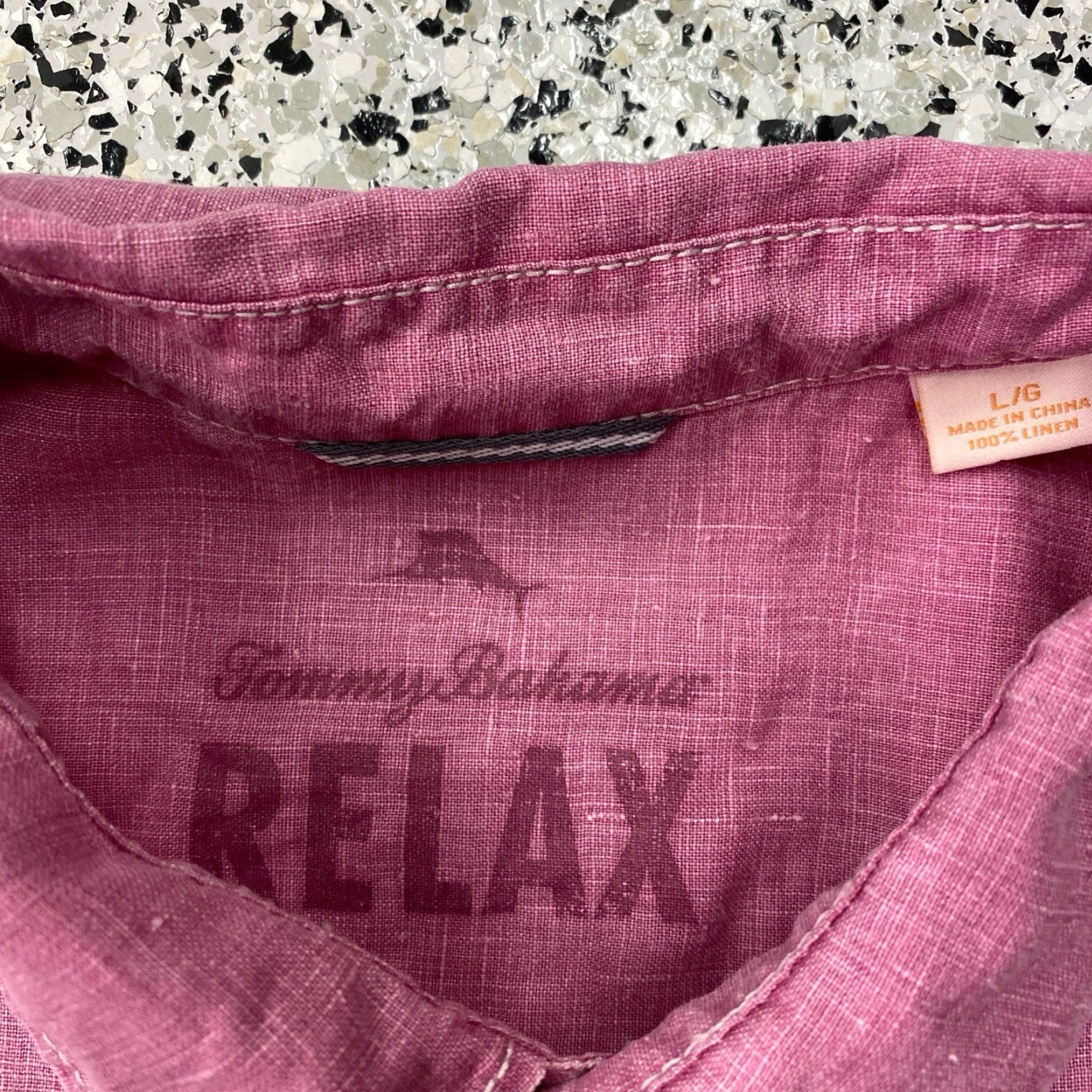 Tommy Bahama Tommy Bahama Shirt Mens Large 100% Linen Button-Up Pockets Relaxed Casual Hawaii Beach Solid Collar Pocket Shirt Mens L Pink Size US L / EU 52-54 / 3 - 2 Thumbnail