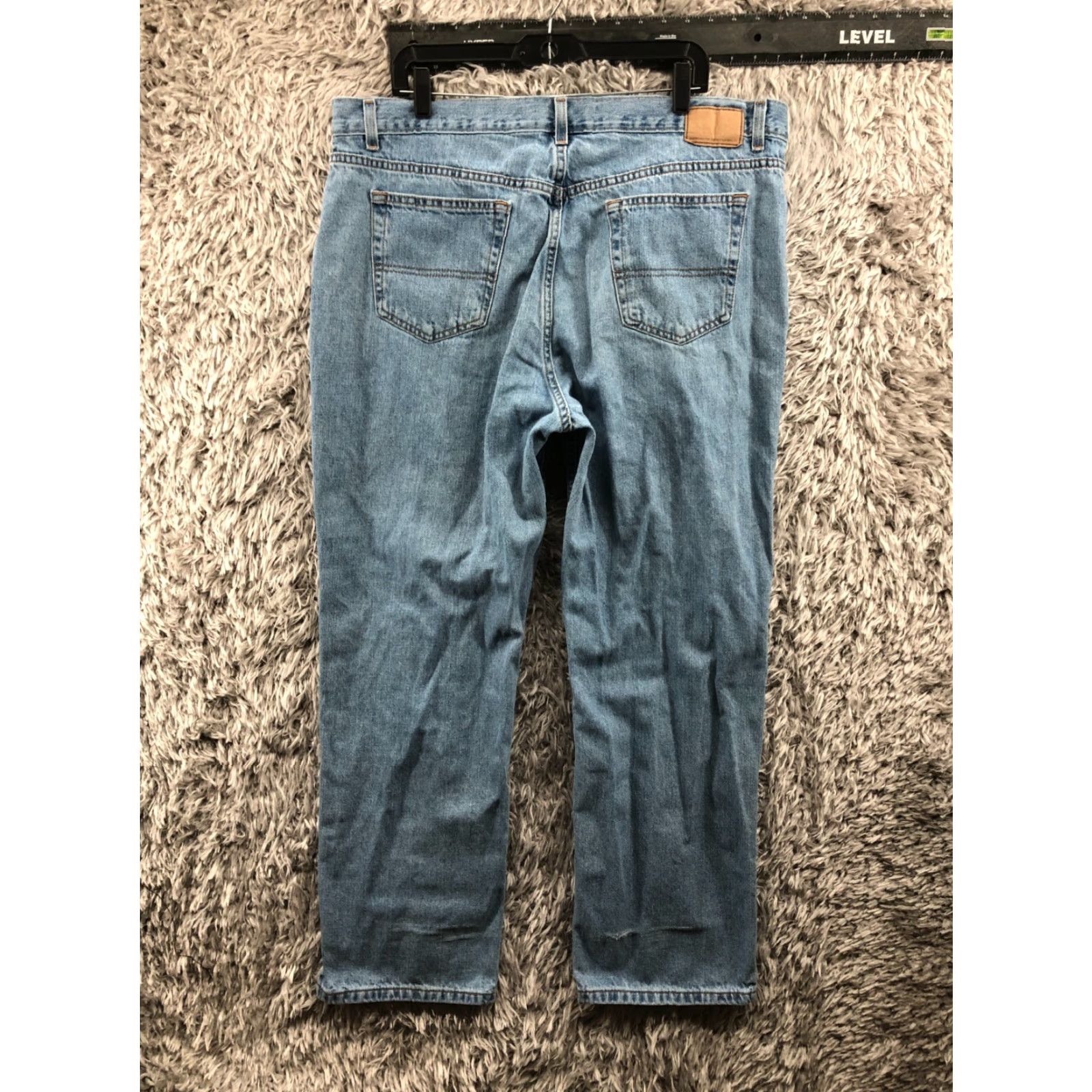 Vintage Urban Pipeline Jeans Straight Mid Rise Denim Blue 40x30 Mens Regular 5-Pocket Built-In Belt Loops Logo Cotton Blend Size US 40 / EU 56 - 5 Thumbnail