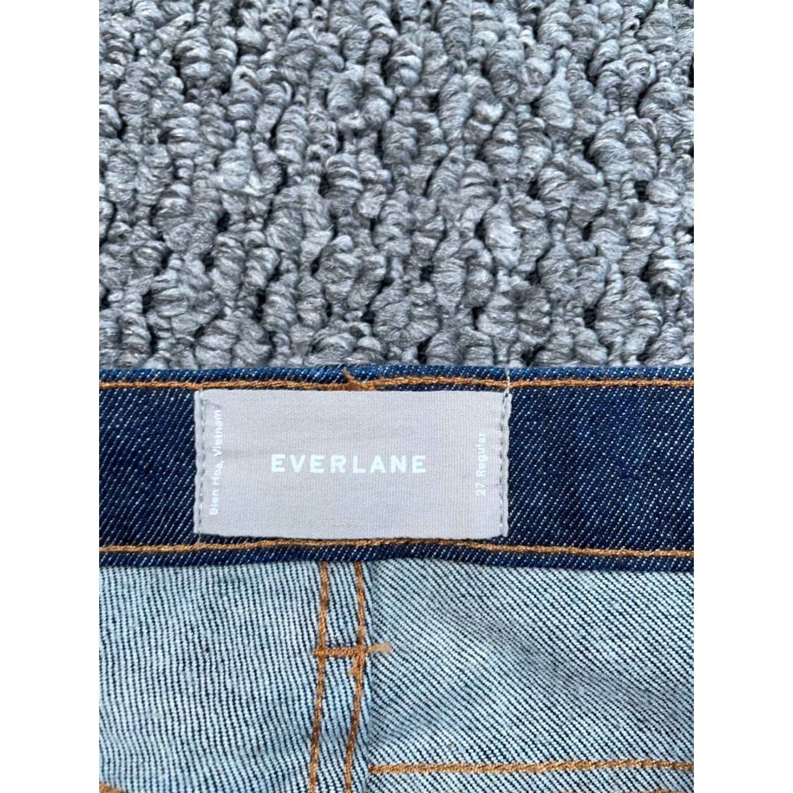 Everlane Everlane Jeans Women's 27 Regular (30/28) Dark Blue Stretch Ankle Mid-Rise Size 30" / US 8 / IT 44 - 3 Thumbnail