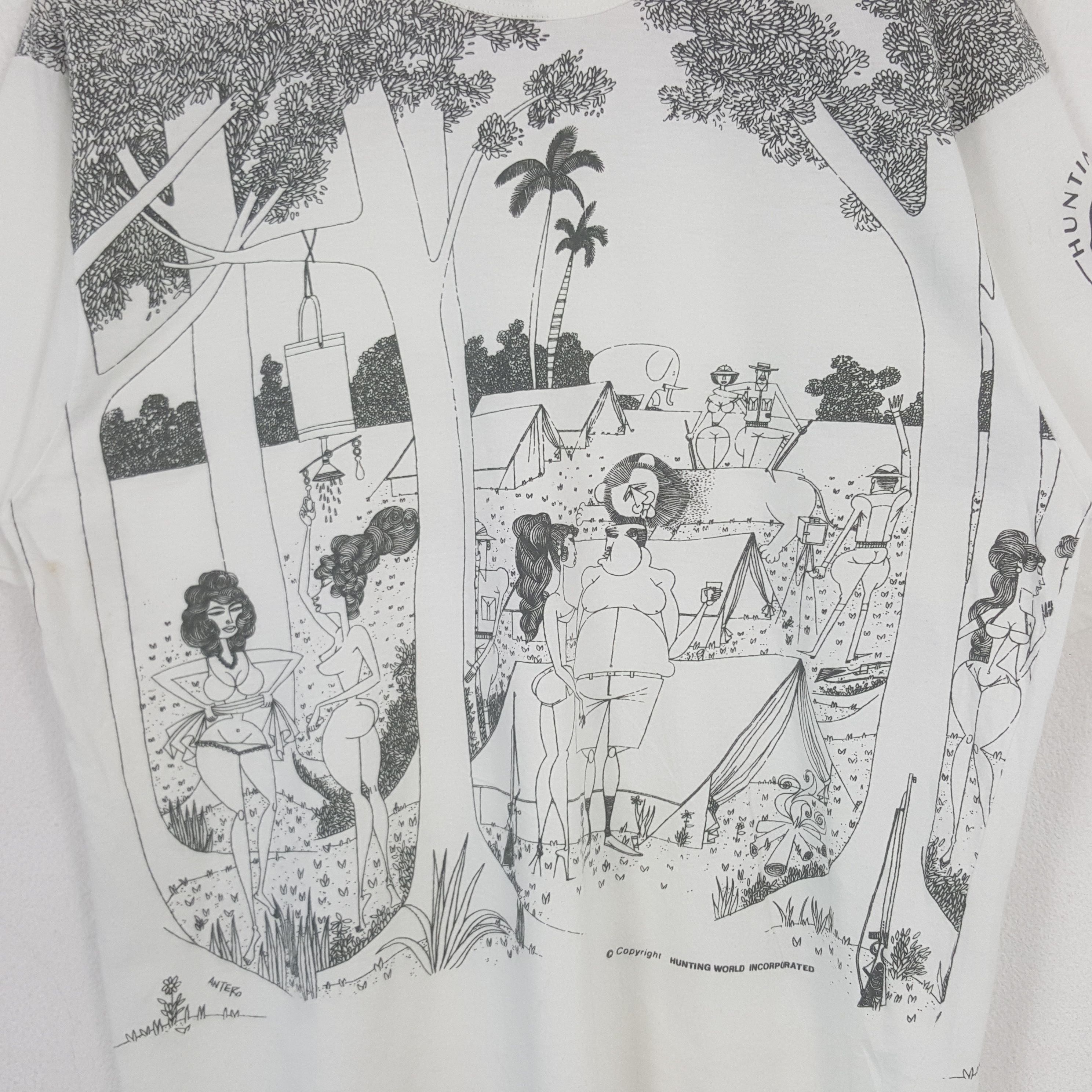 Japanese Brand Vintage Hunting World Japanese Brand Art Tshirt RR17 Size US M / EU 48-50 / 2 - 2 Thumbnail