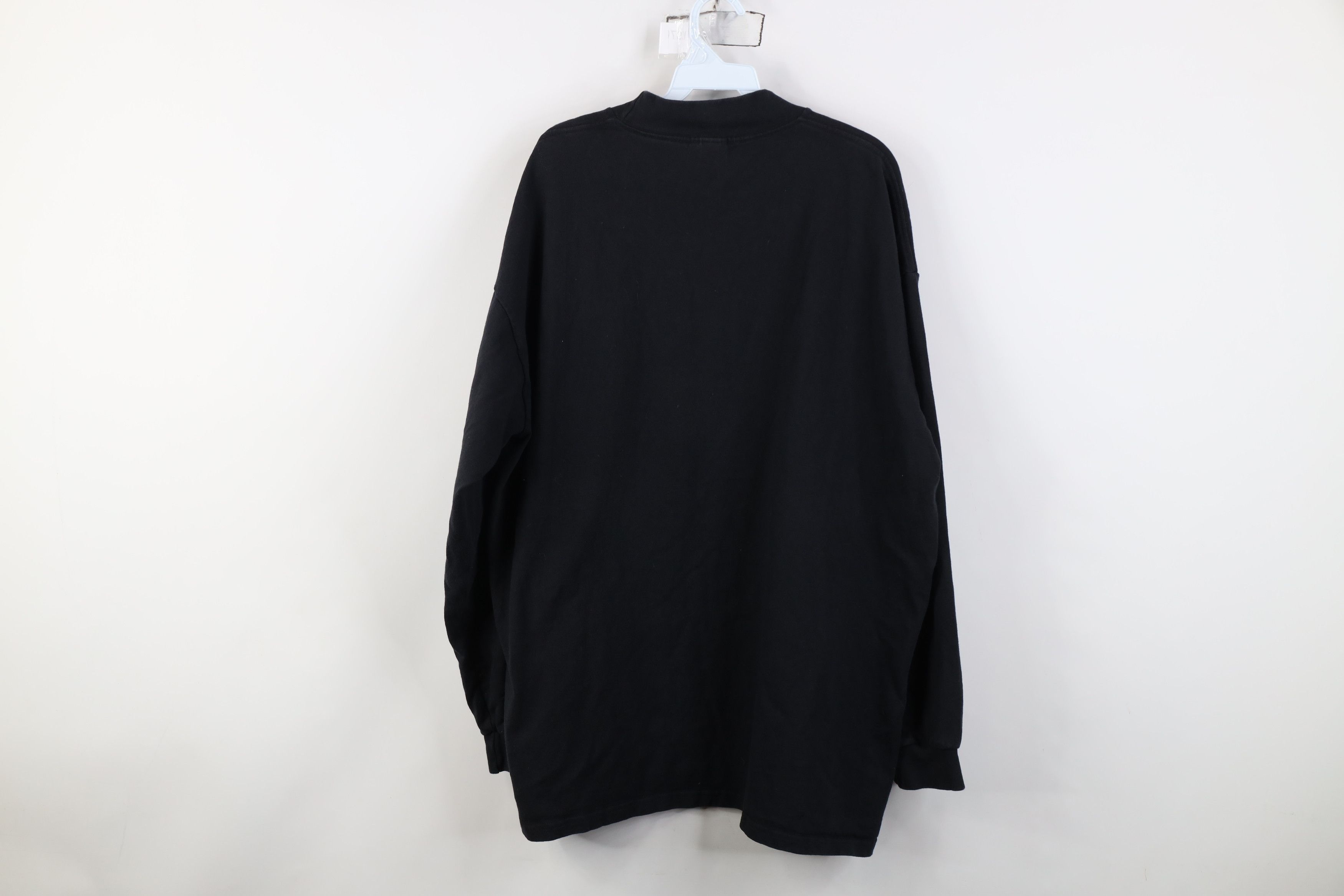Nike Vintage Nike Mini Swoosh Mock Neck Long Sleeve T-Shirt Black Size US XXL / EU 58 / 5 - 12 Thumbnail