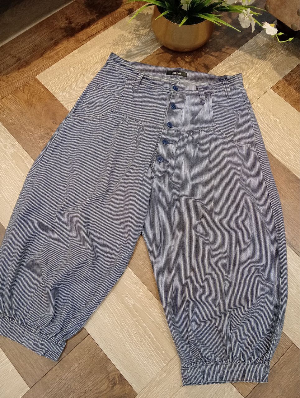 Issey Miyake NE-NET ISSEY MIYAKE HICKORY DENIM BALLOON PANTS - SIZE 2 Size US 30 / EU 46 - 3 Thumbnail
