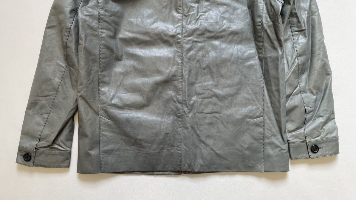 Prada Mid 2000s Powder Blue Treated Leather Jacket Size US M / EU 48-50 / 2 - 19 Thumbnail