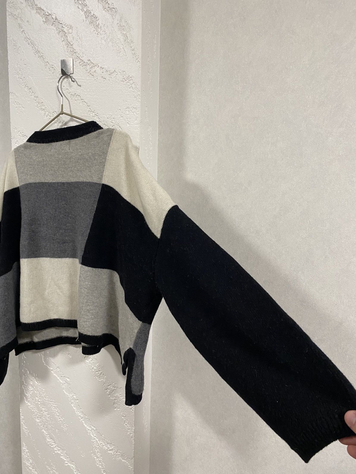Ivan Grundahl Ivan Grundahl Geometric Panelled Oversized Wool Sweater Size L / US 10 / IT 46 - 9 Thumbnail