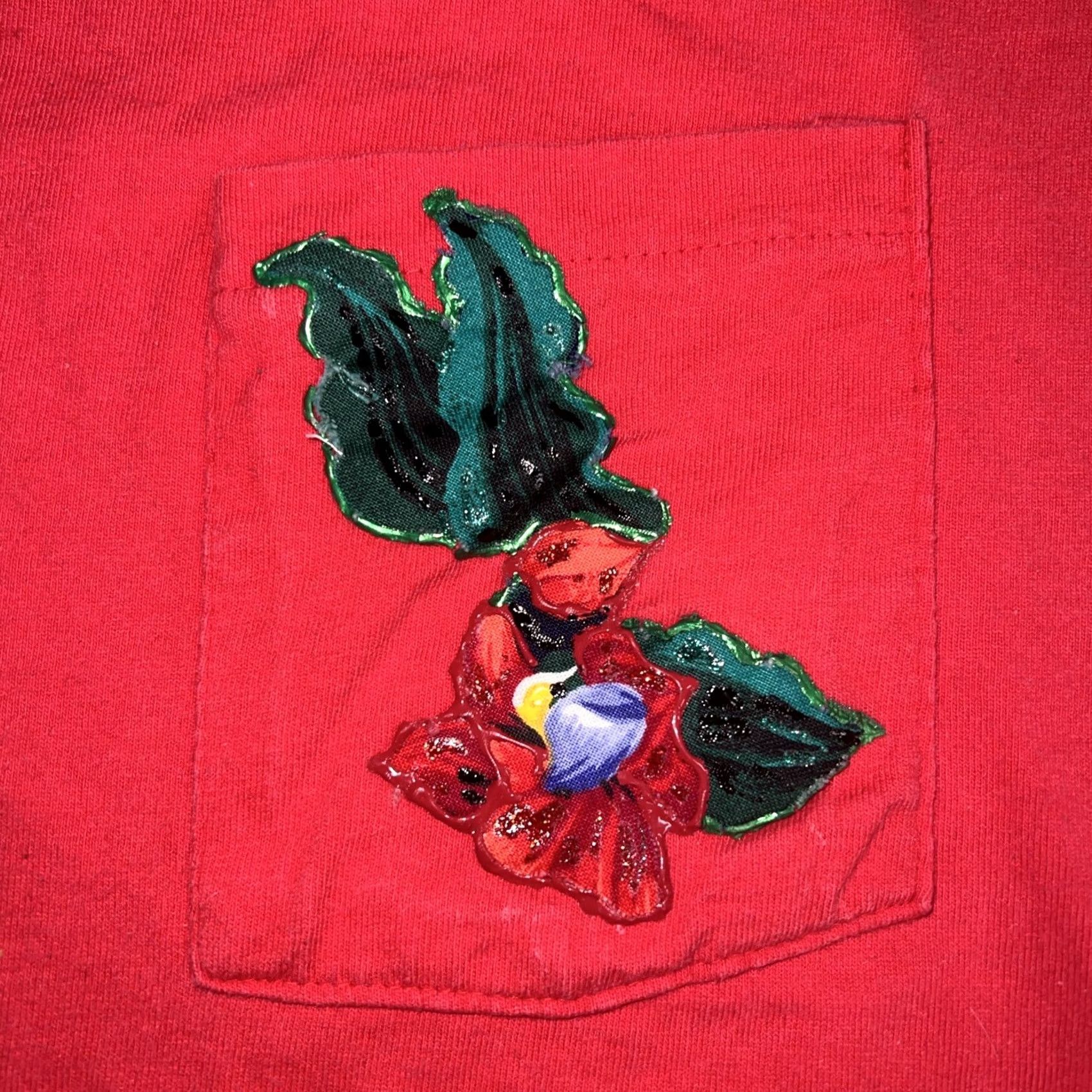 Anvil VTG Anvil T-Shirt Mens Size XL RED Floral Stitch USA Shirt Size US XL / EU 56 / 4 - 2 Thumbnail