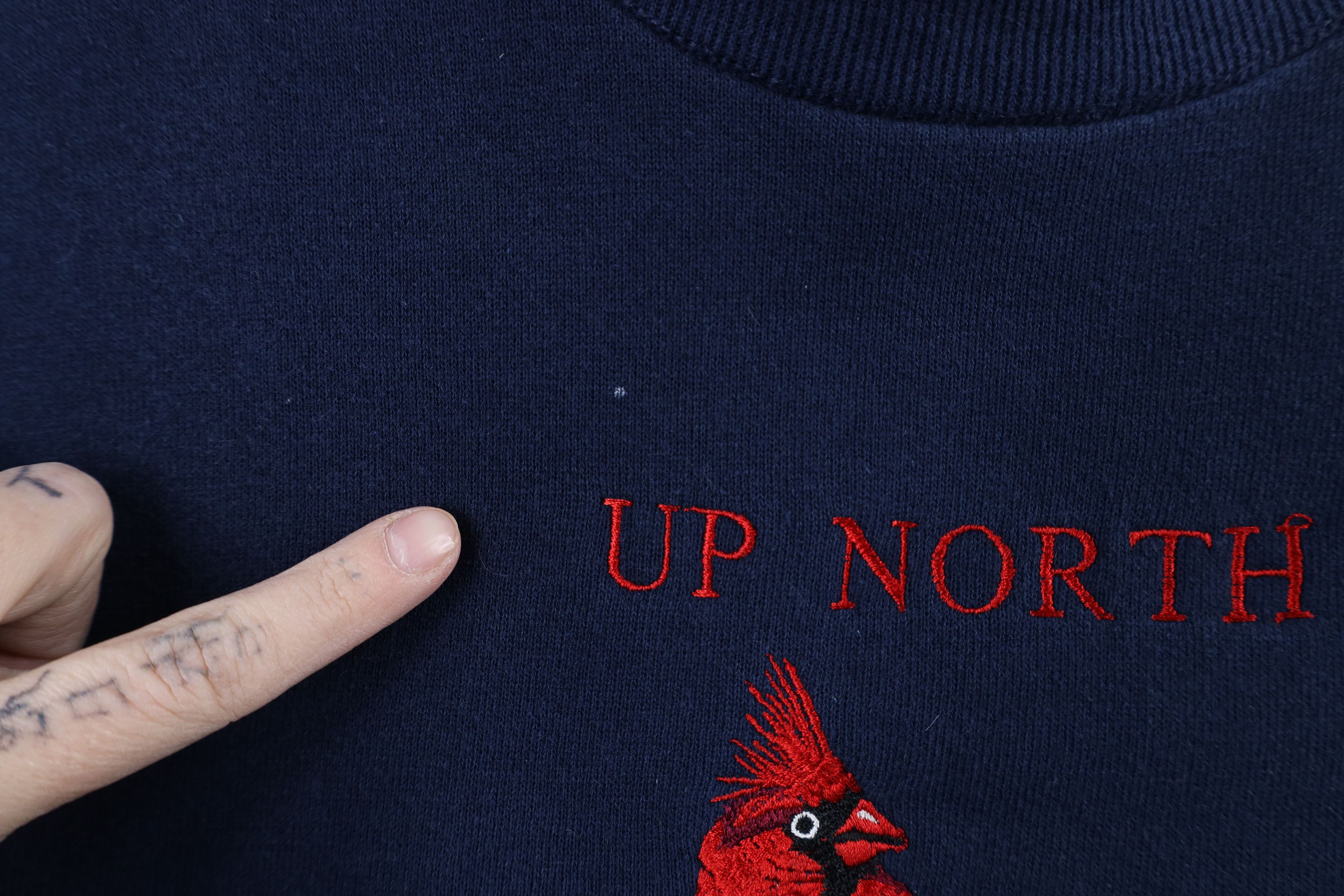 Vintage Vintage 90s Streetwear Up North Cardinal Bird Sweatshirt USA Size L / US 10 / IT 46 - 5 Thumbnail