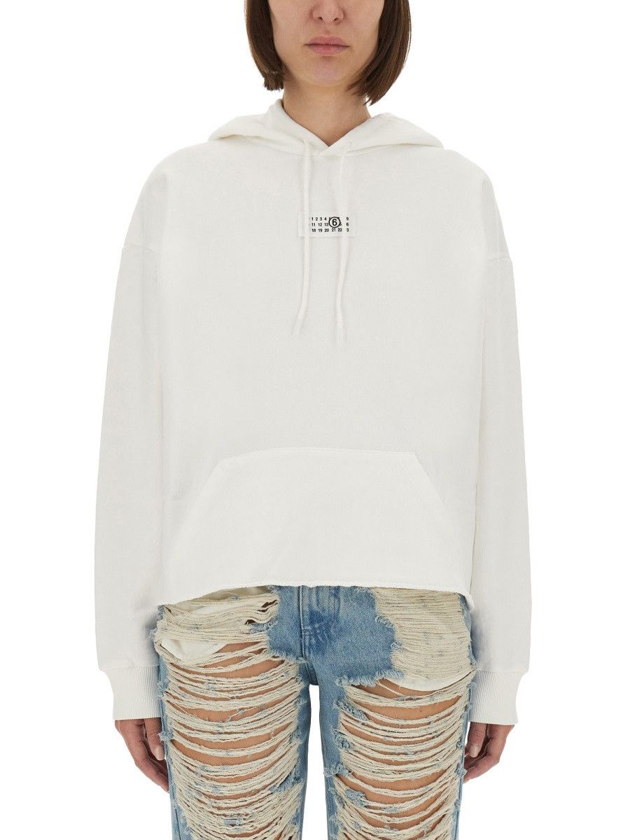 MM6 MM6 SWEATSHIRT WITH LOGO - WHITE Size S / US 4 / IT 40 - 1 Thumbnail