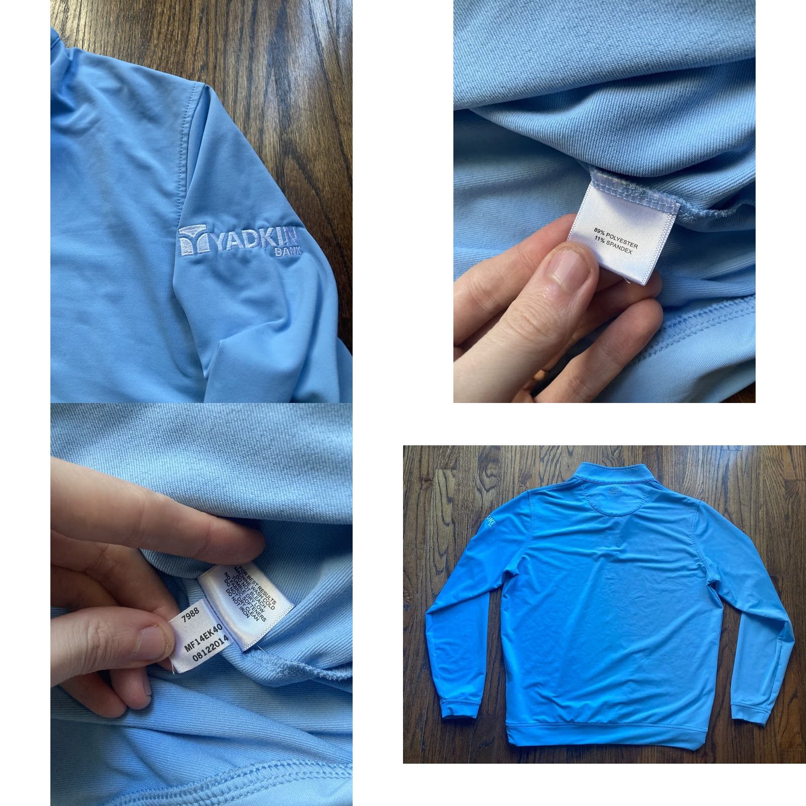 Peter Millar Peter Millar 1/4 Zip Pullover Mens Large Perth Performance Light Blue Wicking Shirt Size US L / EU 52-54 / 3 - 8 Thumbnail