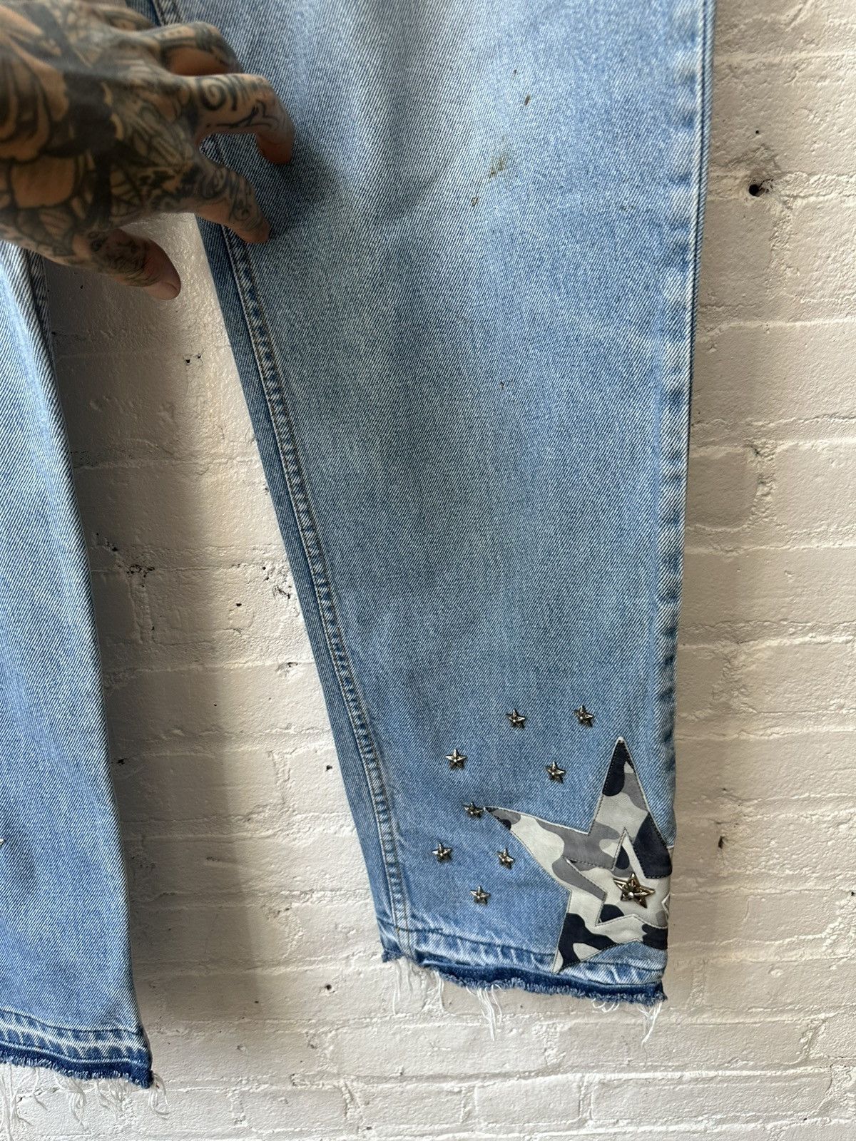 Chrome Hearts × Levi's Chrome Hearts 1 of 1 CAMO STAR SILVER PATCH JEANS 36 38 Size US 36 / EU 52 - 7 Thumbnail