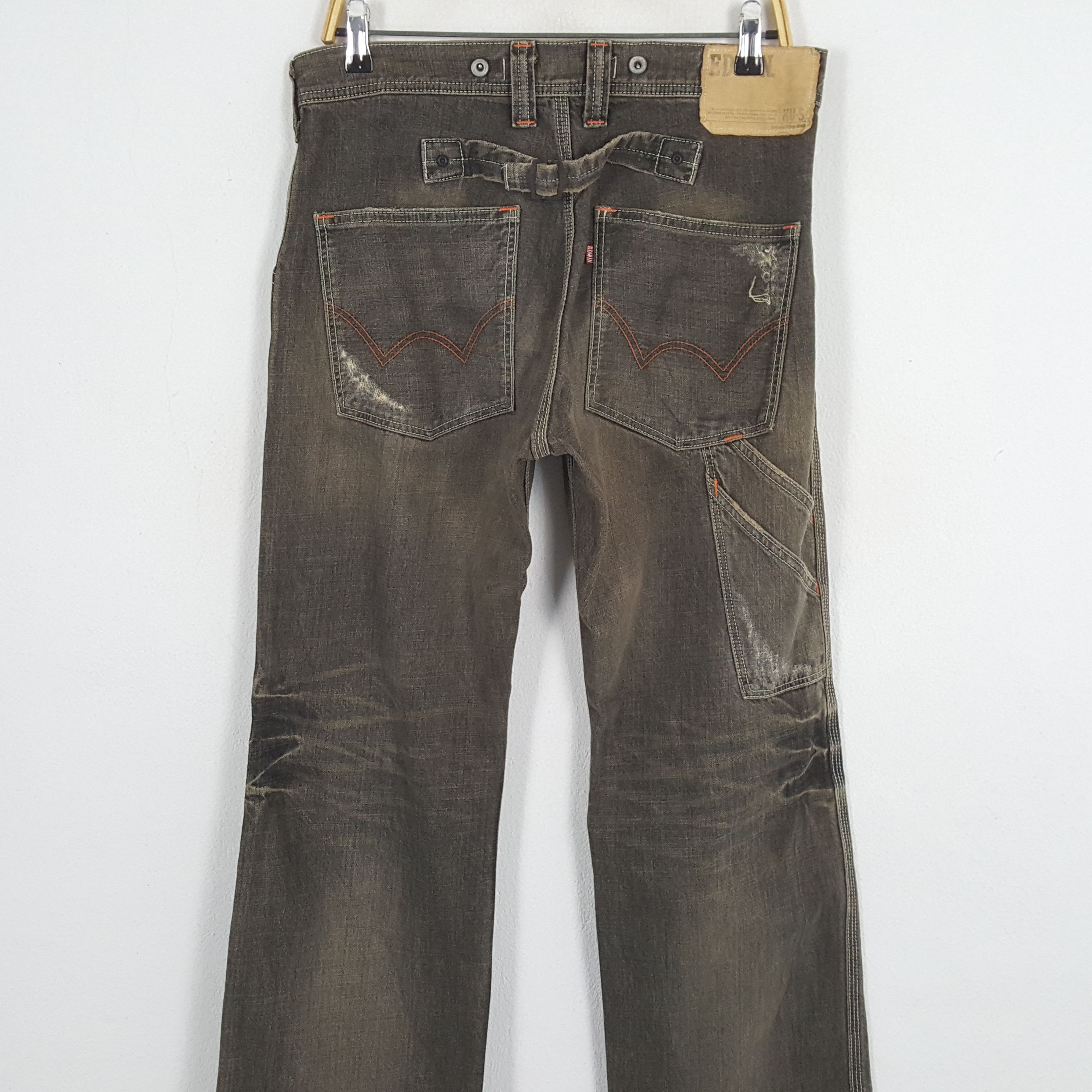 Edwin × Vintage Vintage EDWIN Japanese Style Distressed Denim Jeans Size US 34 / EU 50 - 5 Thumbnail