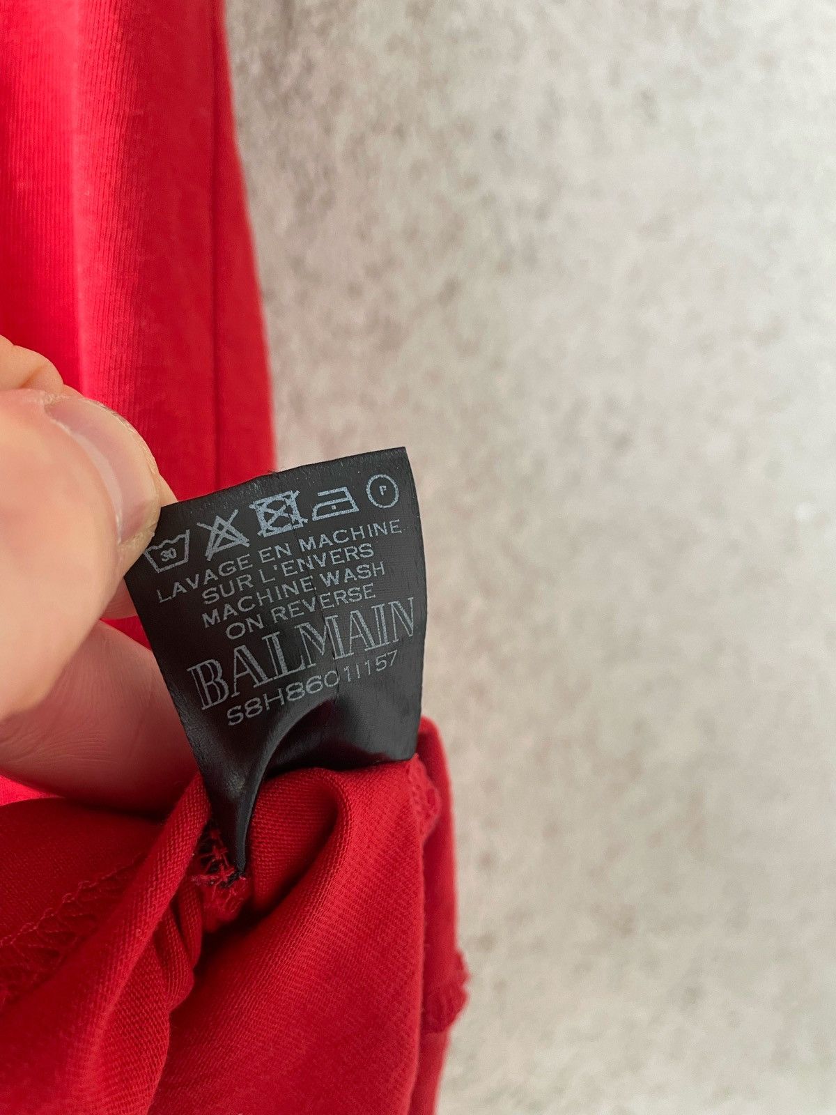 Balmain Balmain Red Men Basic Big Logo T-Shirt Size M Made Portugal Size US M / EU 48-50 / 2 - 9 Thumbnail