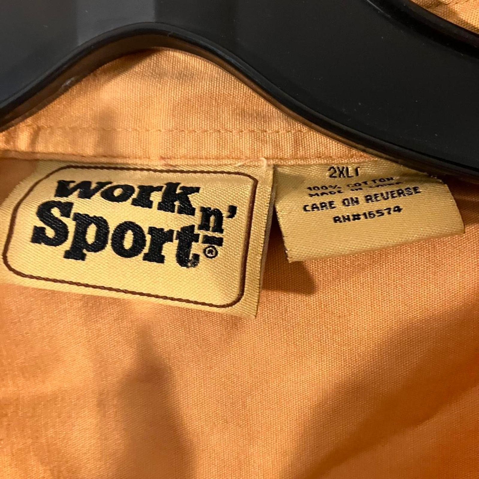 Vintage Work n’ Sport Yellow Canvas Button Up Work Shirt 2XL Tall Size US XXL / EU 58 / 5 - 3 Thumbnail