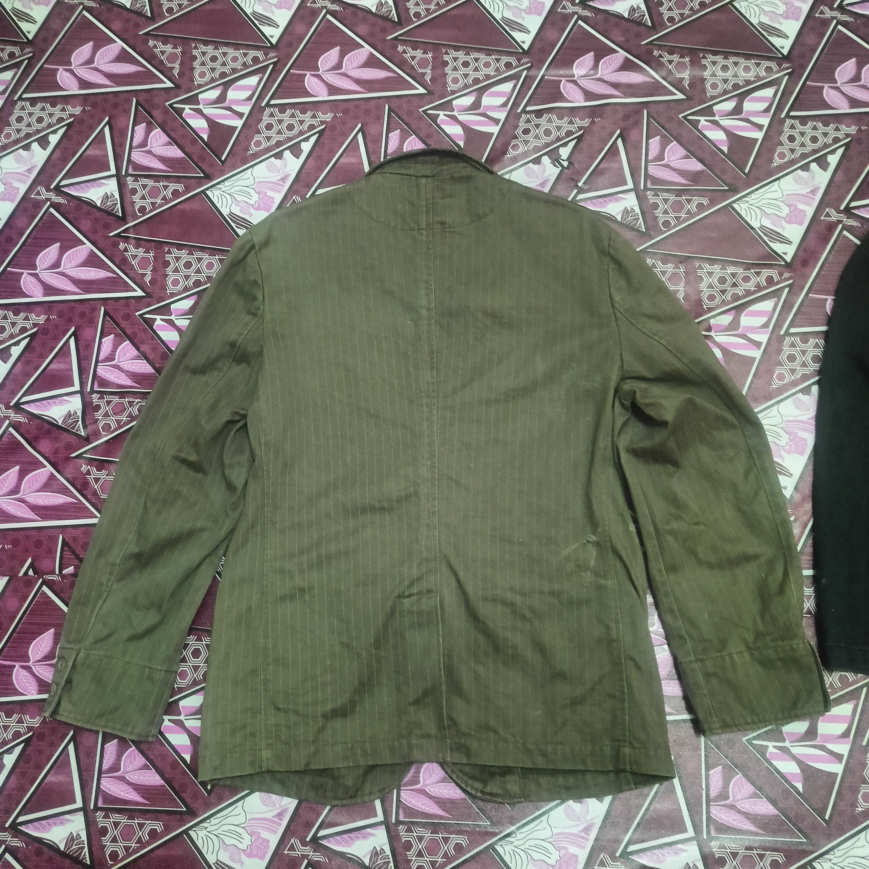 Japanese Brand Power To the people Coat distressed Stripe green & Black Size US M / EU 48-50 / 2 - 7 Thumbnail