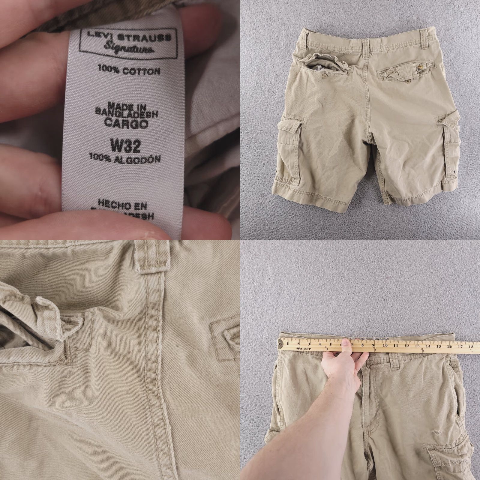 Levi's Levis Shorts Cargo Brown Distressed Work Mens 32 Size US 32 / EU 48 - 8 Thumbnail