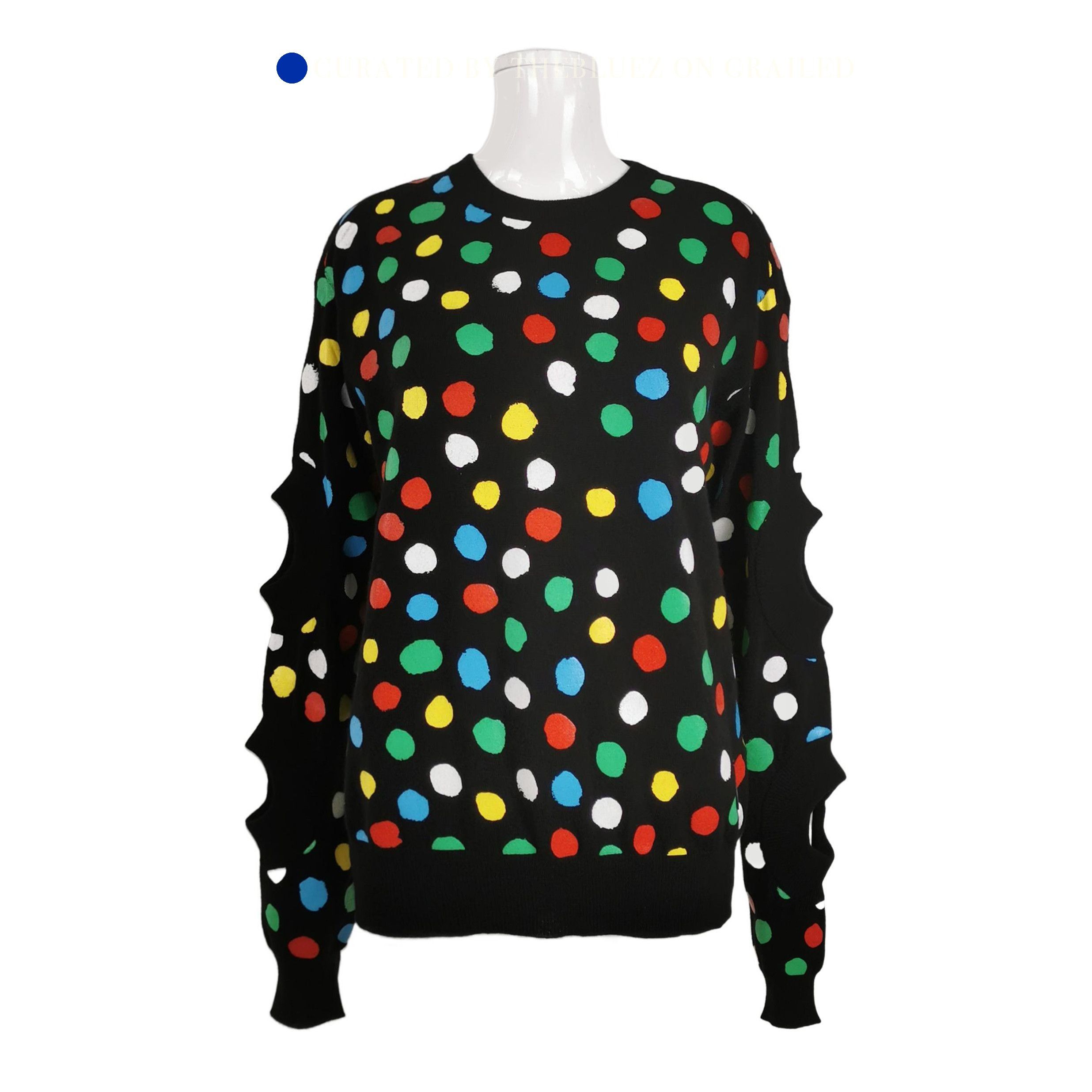 Louis Vuitton Black Cashmere Sweater with Polka Dots Size US S / EU 44-46 / 1 - 1 Thumbnail
