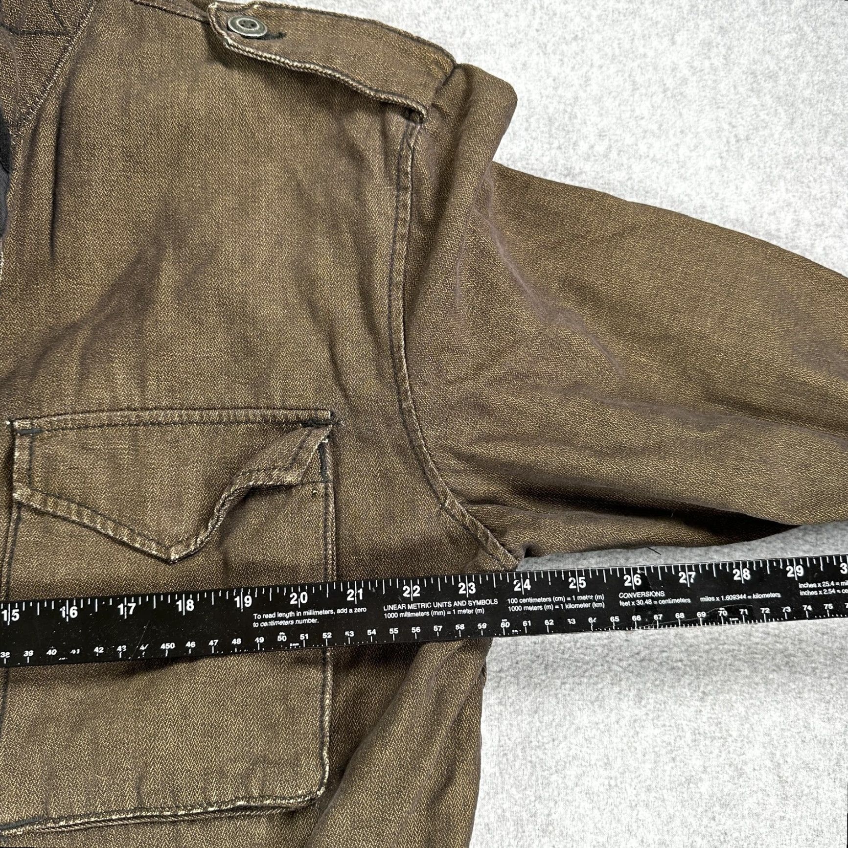 Levi's VINTAGE Levi's Tab Twills Military Jacket Mens XL Brown Herringbone Cotton Lined Size US XL / EU 56 / 4 - 7 Thumbnail