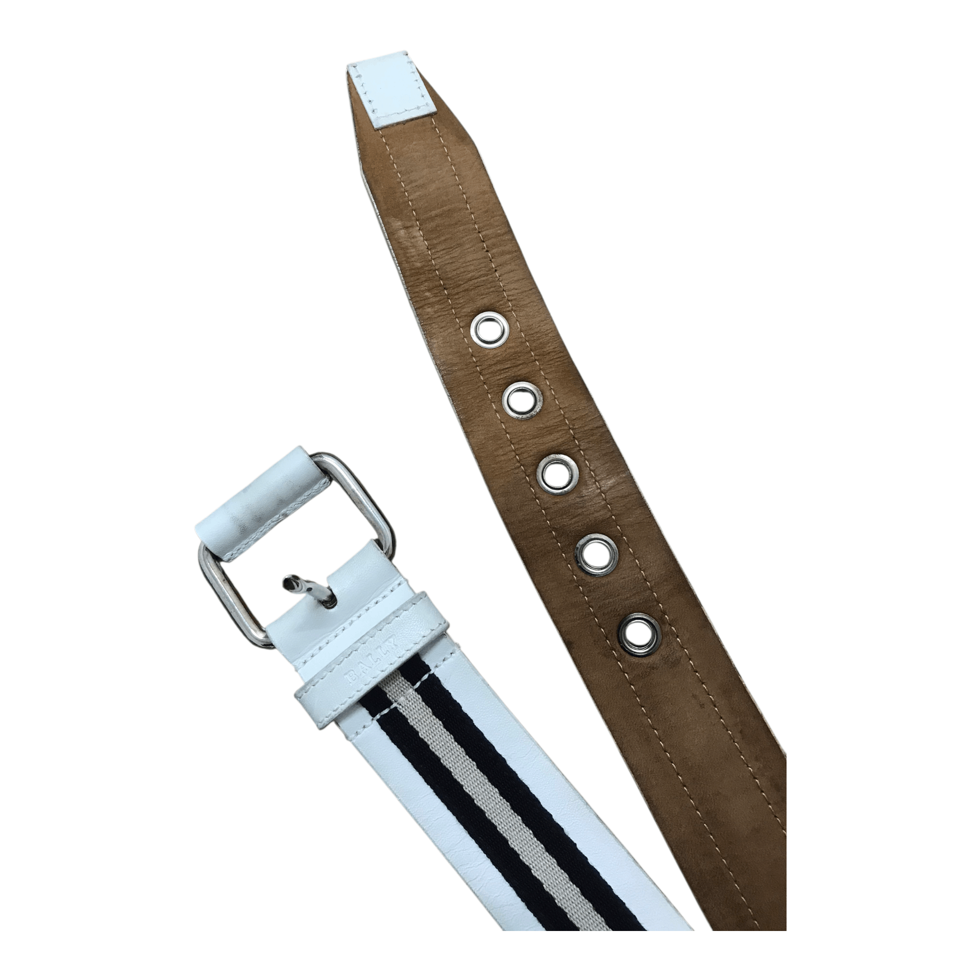 Bally Bally Leather White Belt Size ONE SIZE - 2 Thumbnail