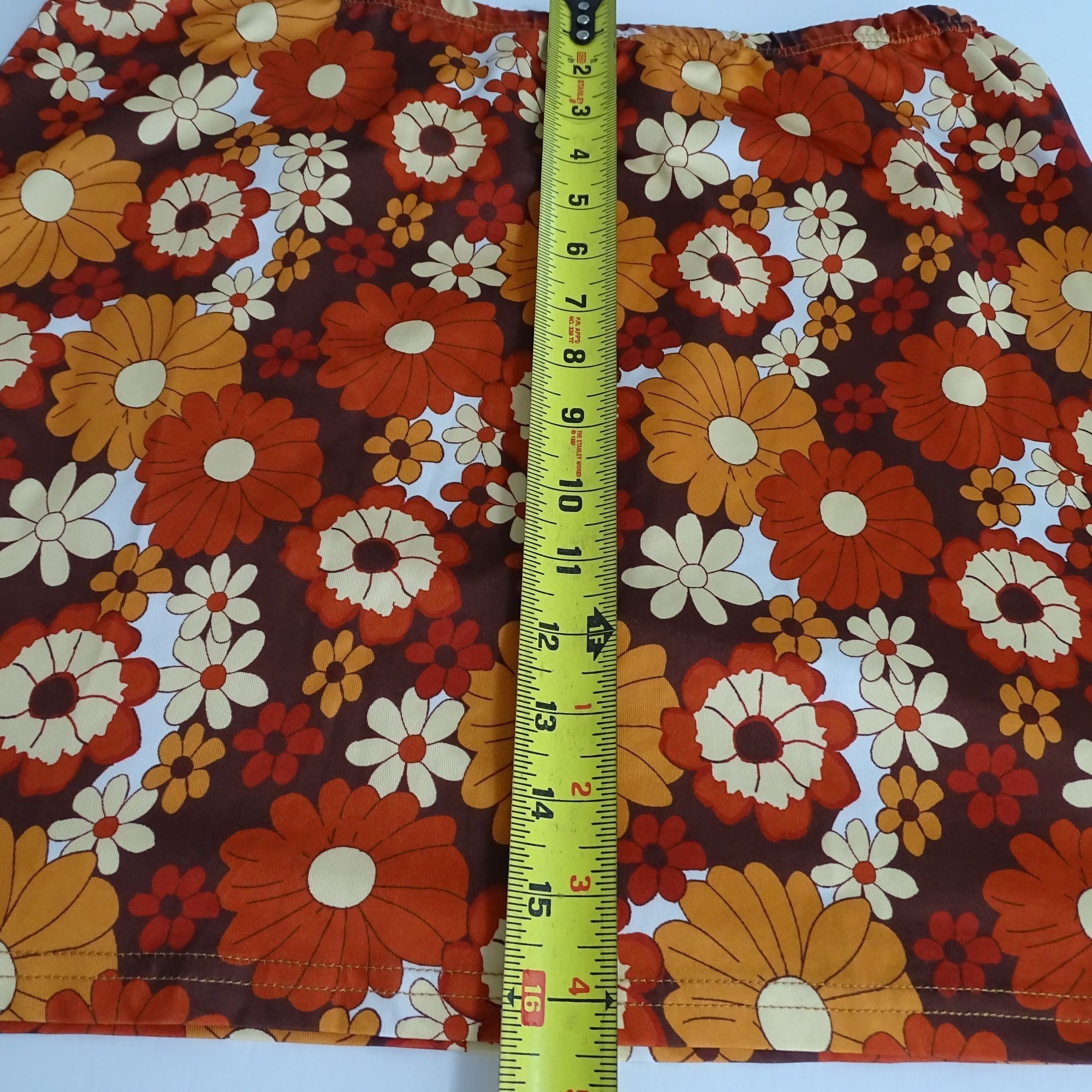 Shein Shein Curve Retro Floral Brown 2-Pc Top & Skirt Size OXL 12 Size 31" - 11 Thumbnail