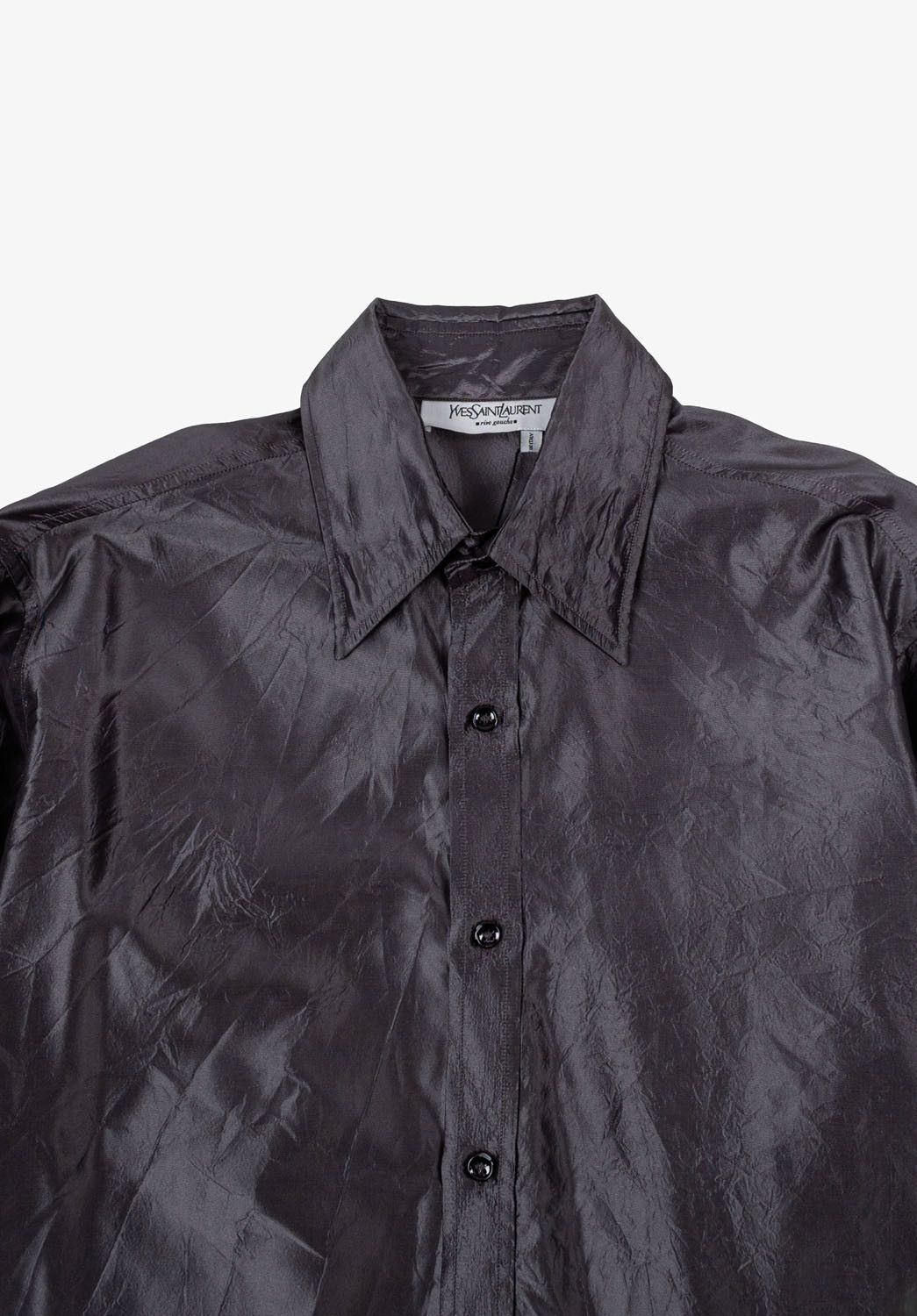 Yves Saint Laurent Vintage Yves Saint Laurent Men Silk Shirt Size 40-M Size US M / EU 48-50 / 2 - 3 Thumbnail