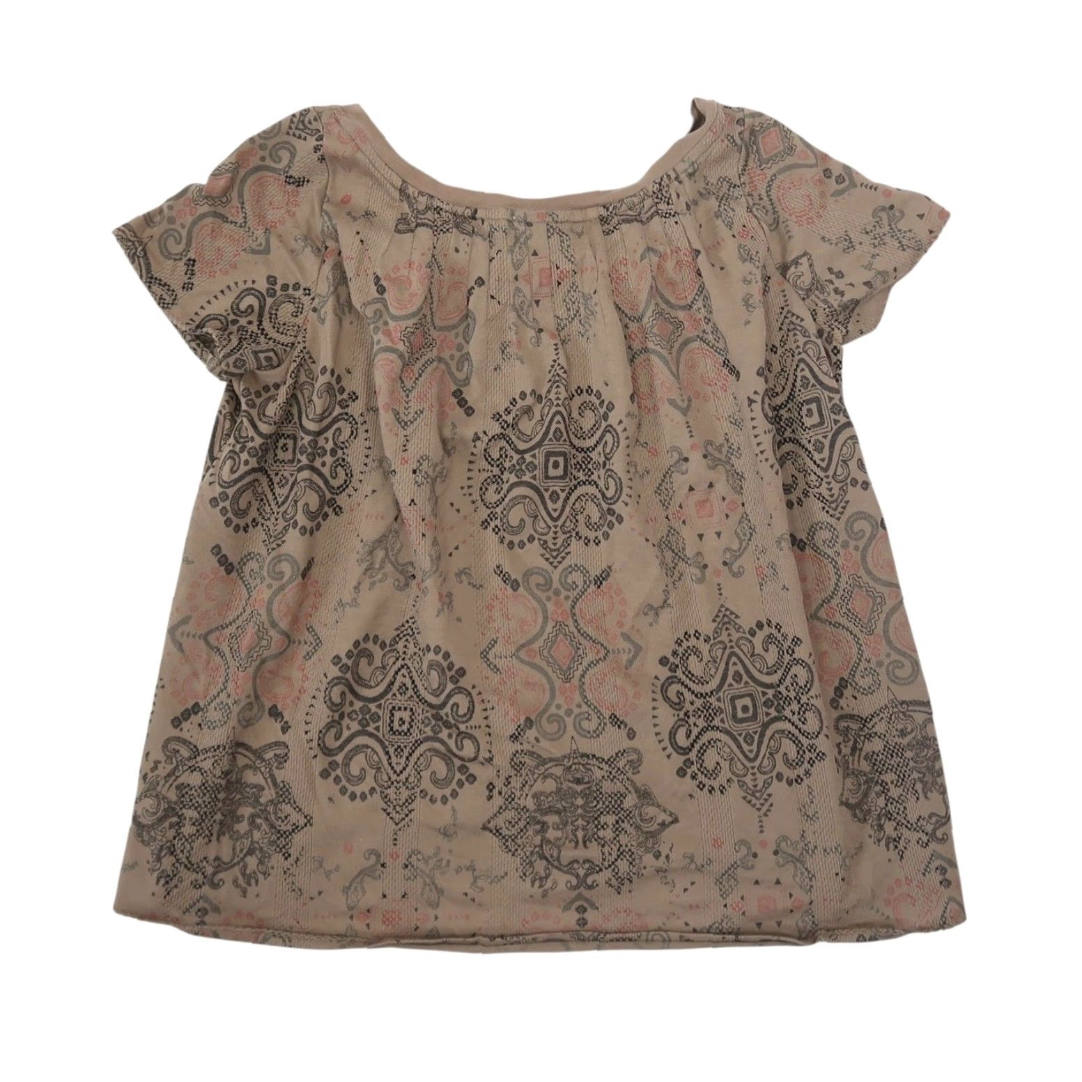 Diesel VINTAGE Diesel T-Shirt XS Bohemian Grunge Tattoo Swirl Short Sleeve Women TAUPE BROWN BLACK Floral 90s 2000s Size XS / US 0-2 / IT 36-38 - 3 Thumbnail