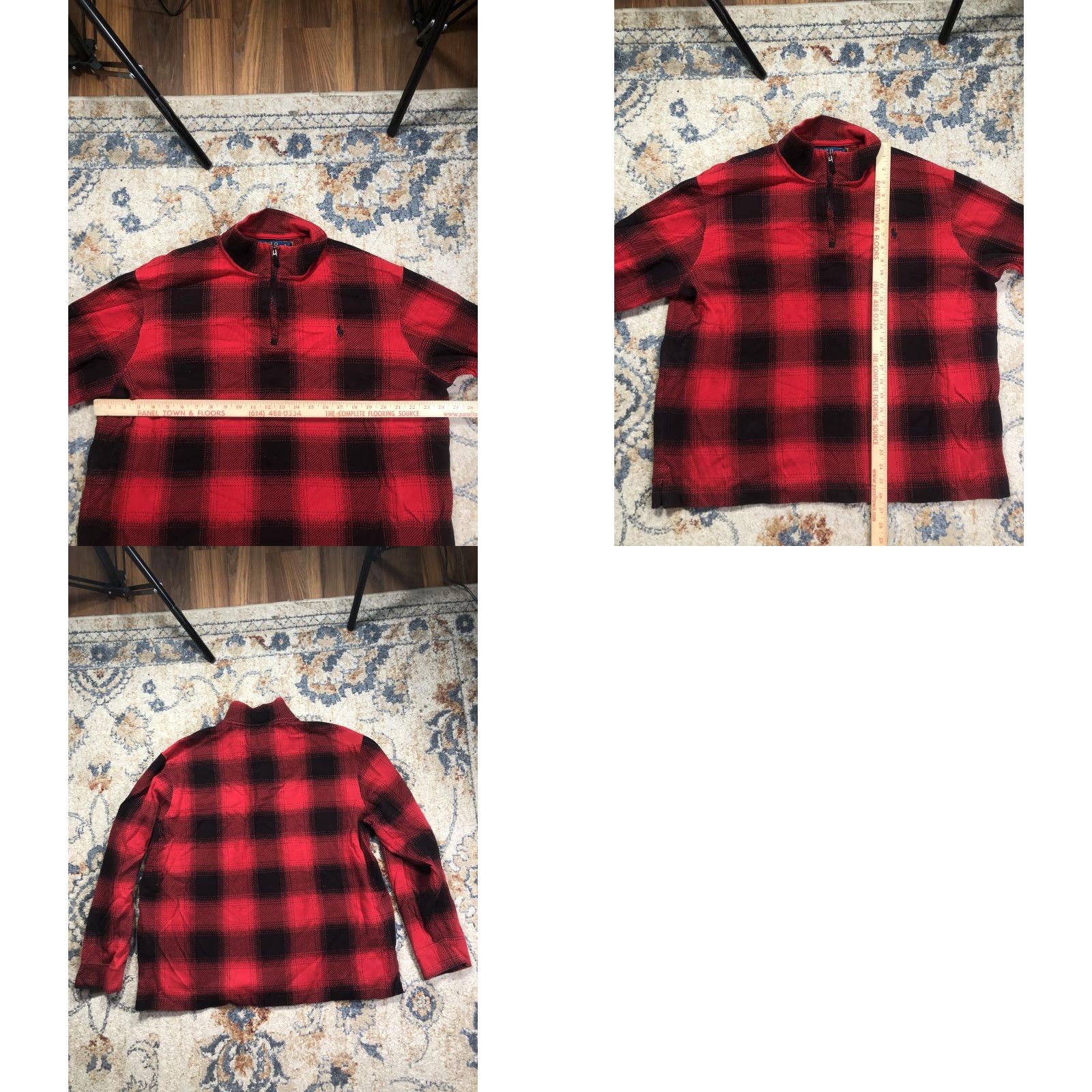 Polo Ralph Lauren Polo Ralph Lauren Sweater Mens XL Red Plaid Estate Rib Mock Neck 1/4 Zip Knit Pullover Long Sleeve Casual Shirt Category: Sweater Size US XL / EU 56 / 4 - 8 Thumbnail