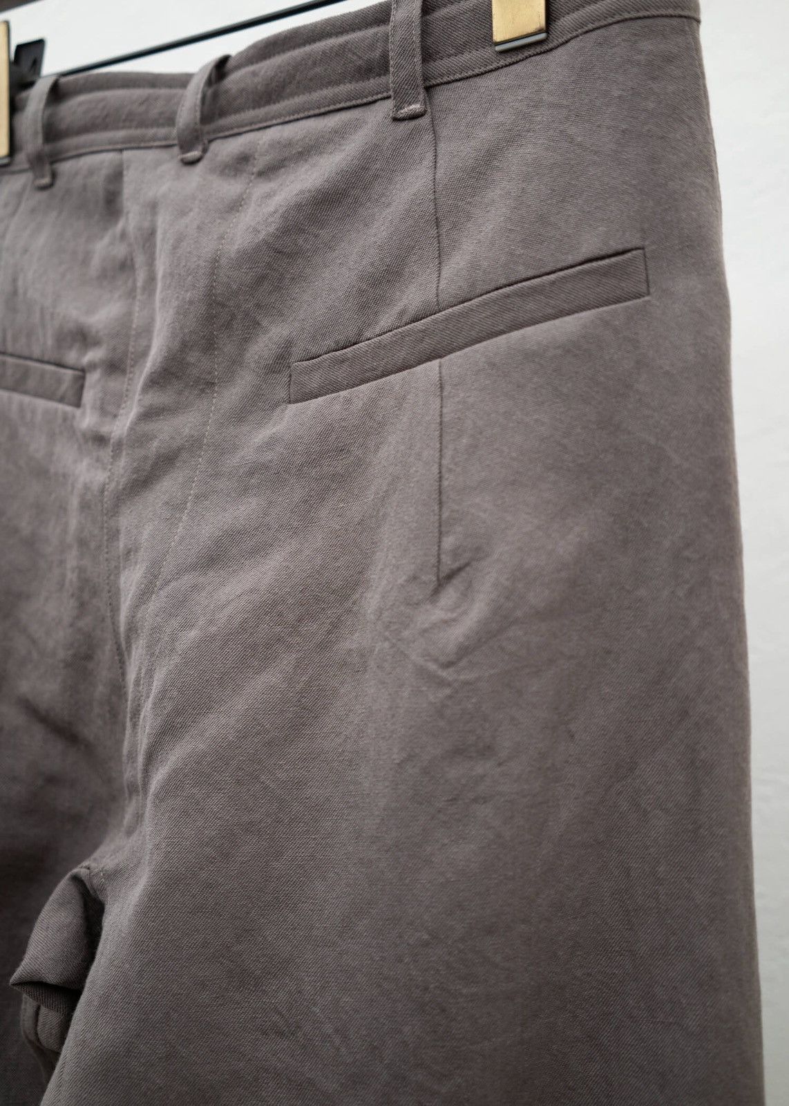 Jan Jan Van Essche Jan Jan Van Essche #76 Wide Pleated Dove Wool Linen Trousers Size US 30 / EU 46 - 5 Thumbnail