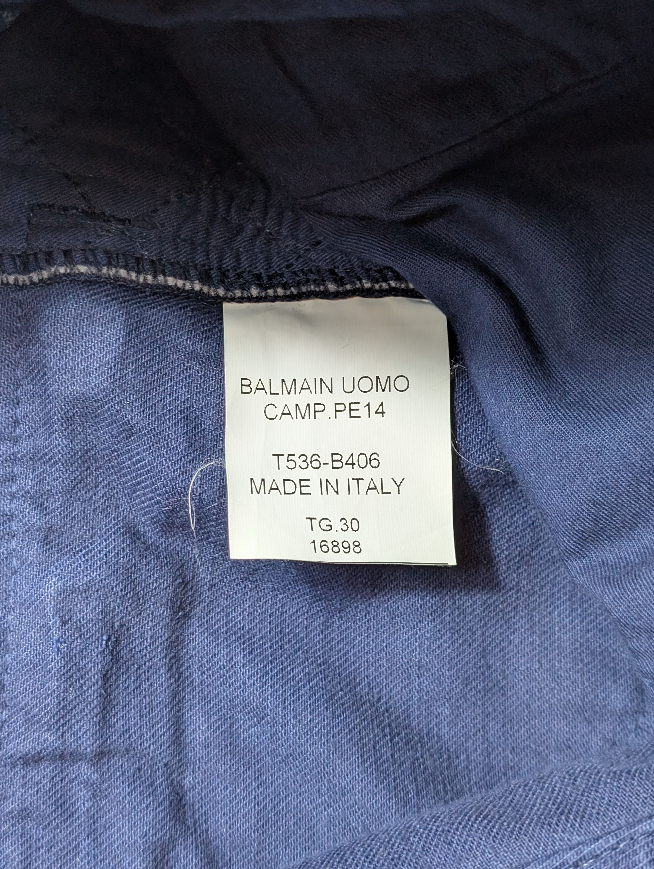 Balmain Balmain 2014 Sample Quilted Moleskin Blue Navy NWT Jeans Size US 30 / EU 46 - 5 Thumbnail