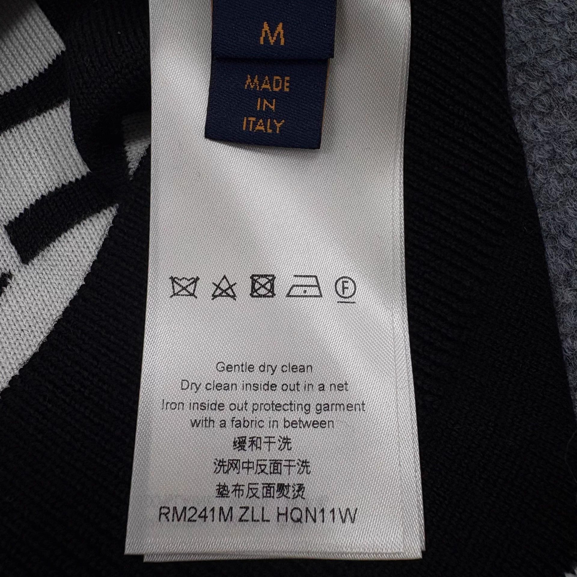 Louis Vuitton lv black white jacquard logo wool sweater M NWT ITALY Size US M / EU 48-50 / 2 - 8 Thumbnail