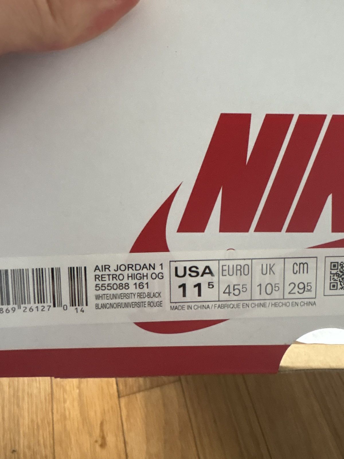 Jordan Brand × Nike Air Jordan 1 Retro High OG Heritage Size US 11.5 / EU 44-45 - 11 Thumbnail