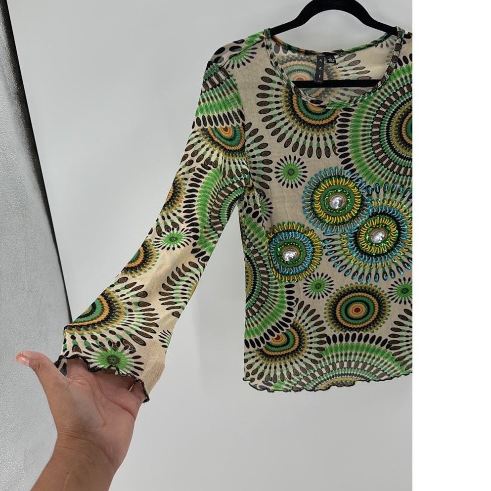 Other AZI mesh top beaded embellished design semi sheer size L Size L / US 10 / IT 46 - 5 Thumbnail