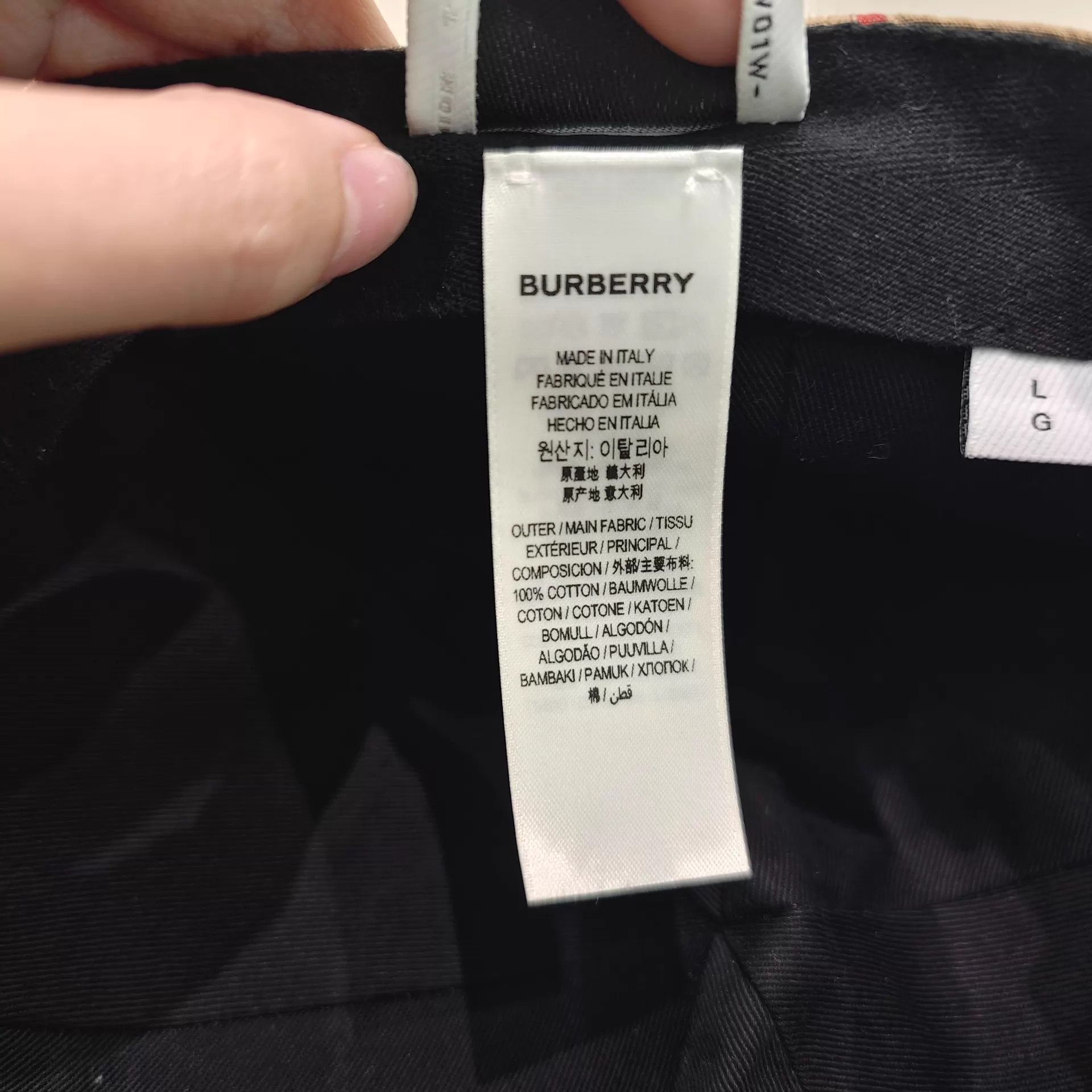 Burberry Burberry check baseball cap 99% new L Size ONE SIZE - 4 Thumbnail