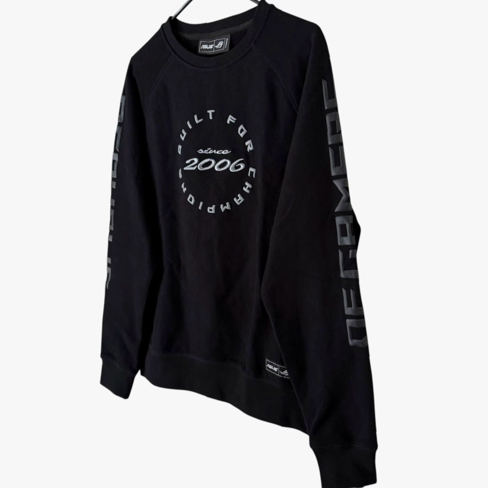 Vintage ASUS Heavyweight Embroidered Crewneck Sweatshirt Black Men's Size S Size US S / EU 44-46 / 1 - 2 Thumbnail