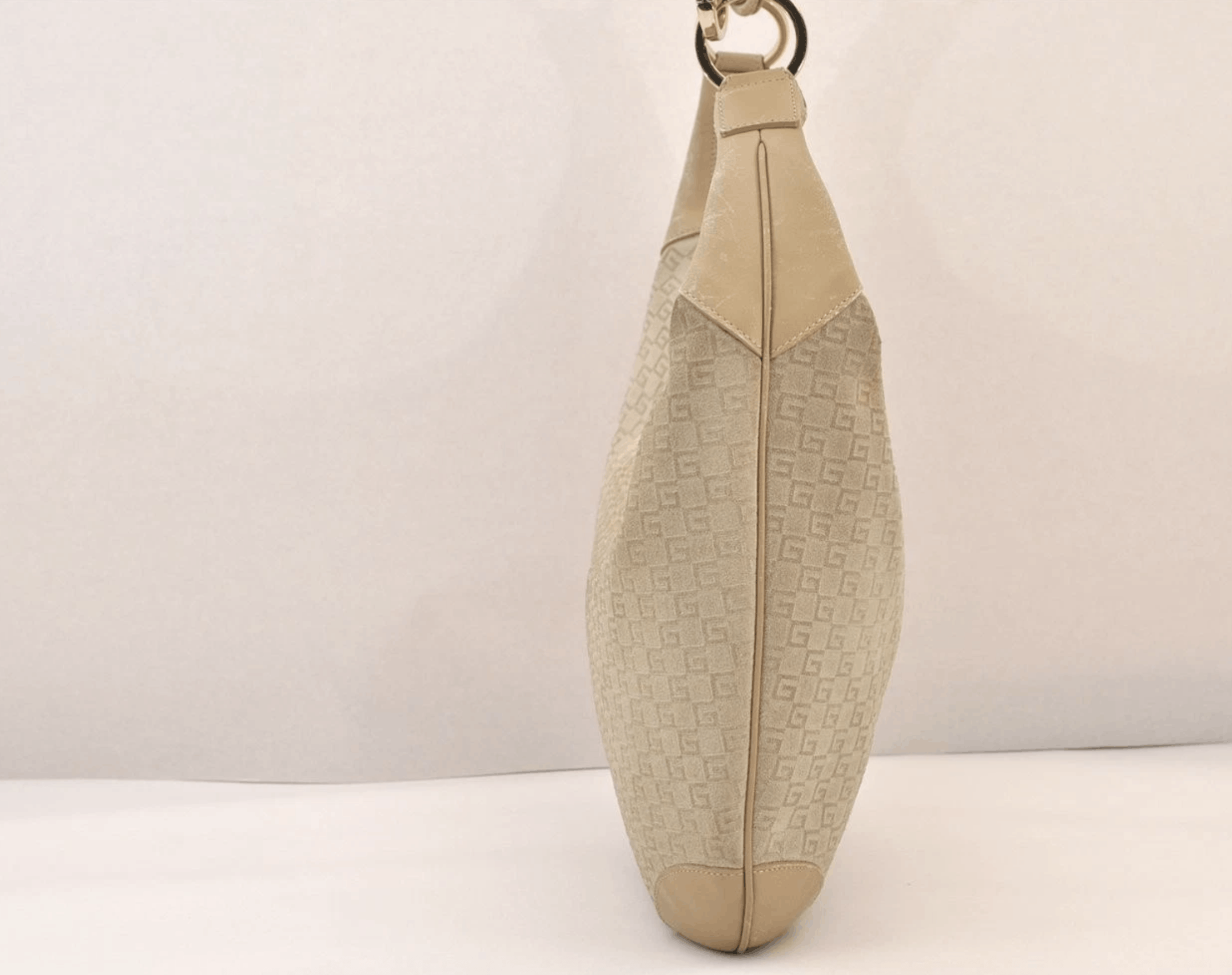 Gucci Gucci GG suede beige hobo leather bag Size ONE SIZE - 4 Thumbnail