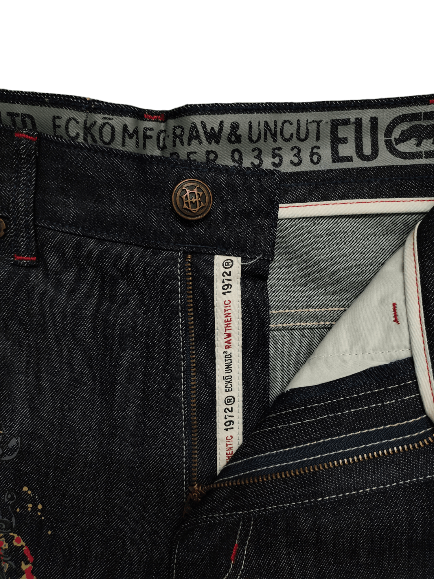 Ecko Unltd. Vintage Y2k Ecko Rhino Crowns Graffiti Print Baggy Jeans Size US 29 - 18 Thumbnail