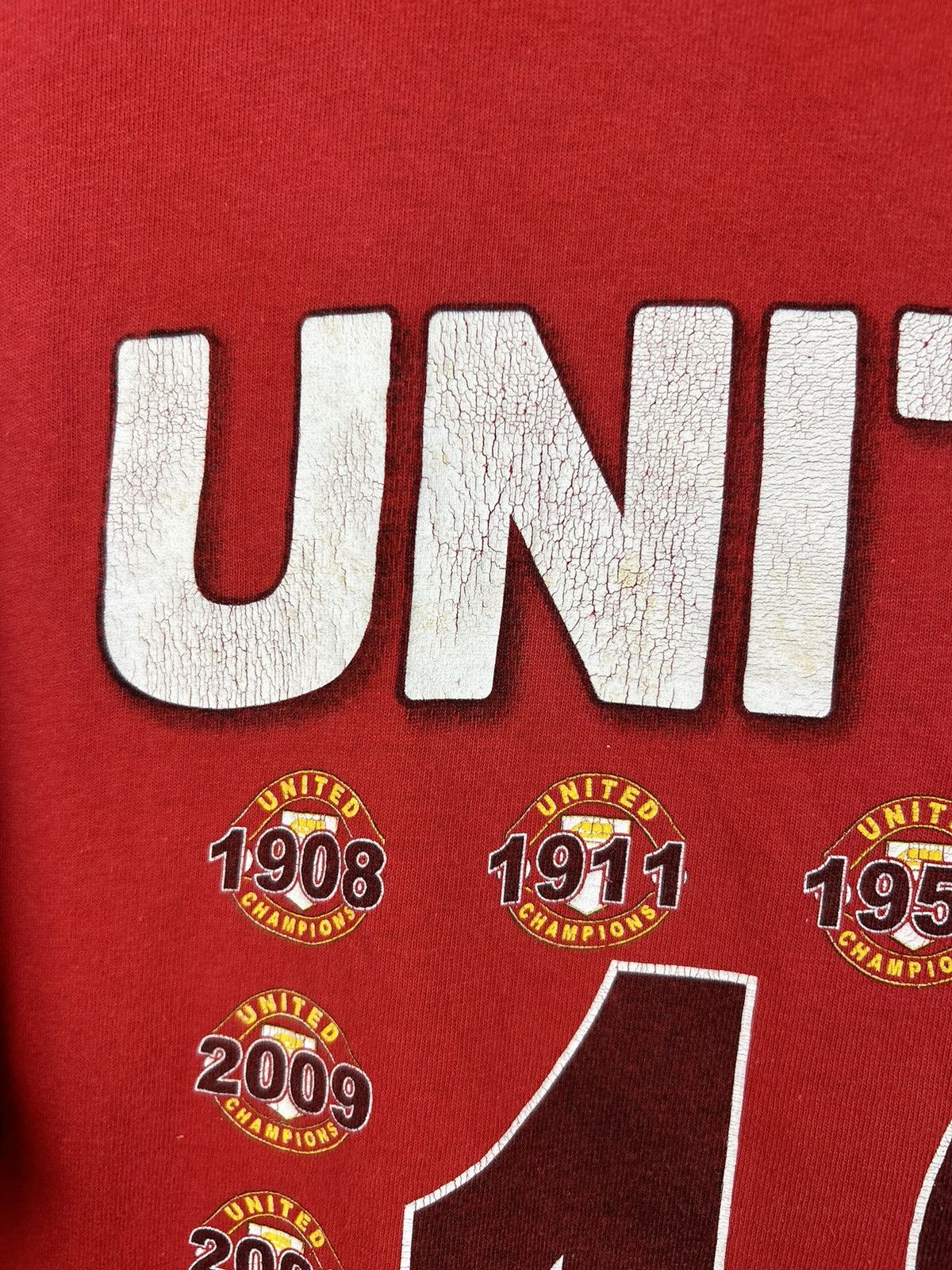 Vintage Vintage 00s Manchester United Champions of England 2009 Tee Size US L / EU 52-54 / 3 - 14 Thumbnail
